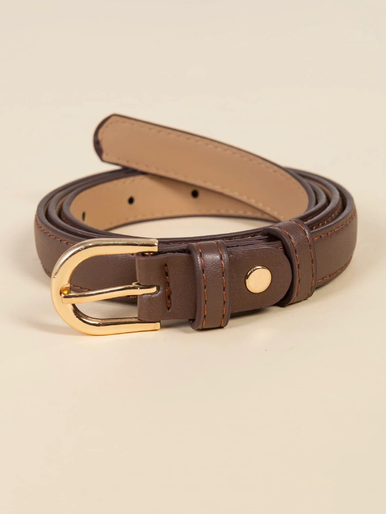 Metal Buckle Belt With Punch