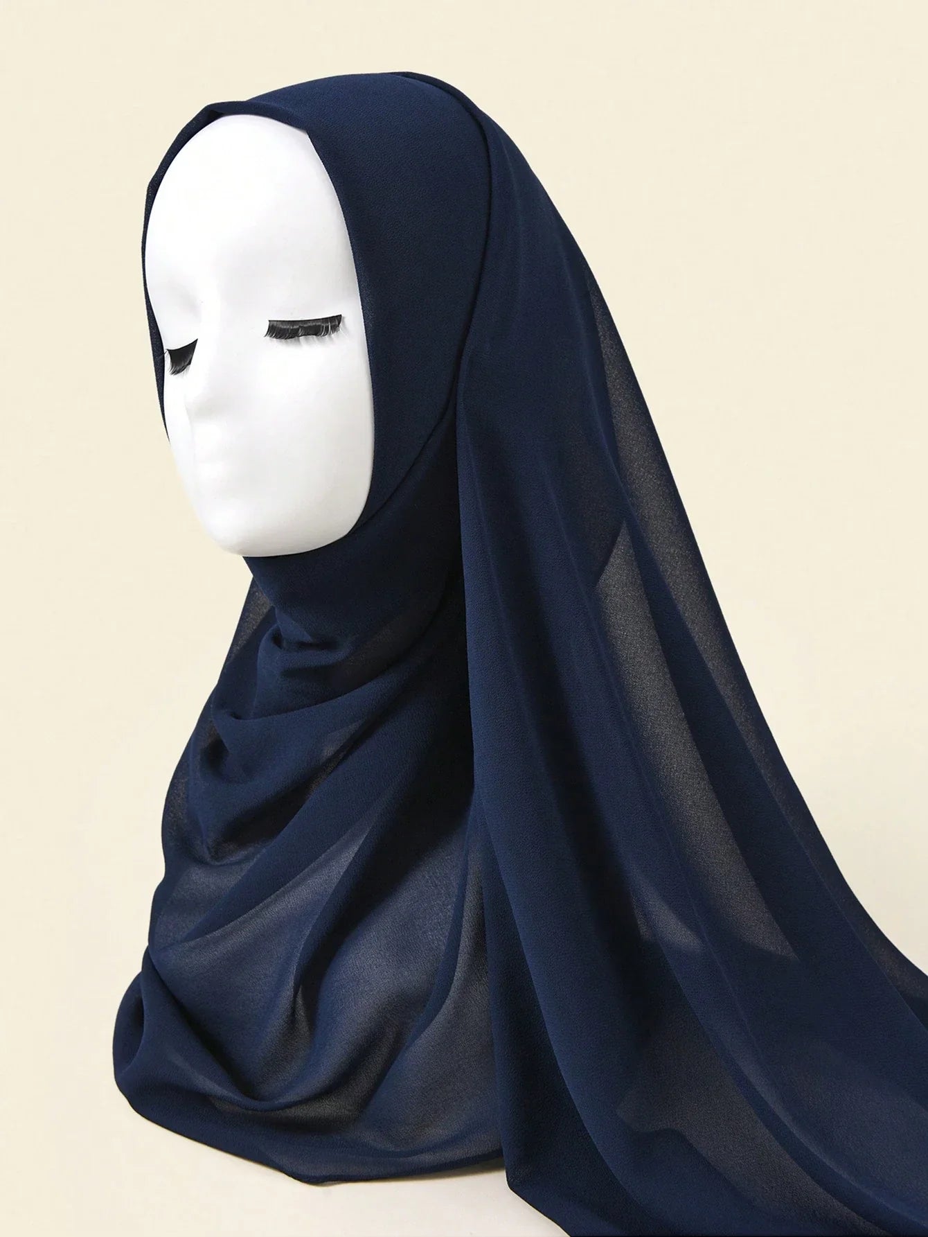 Chiffon Faux Pearl Hijab Scarf