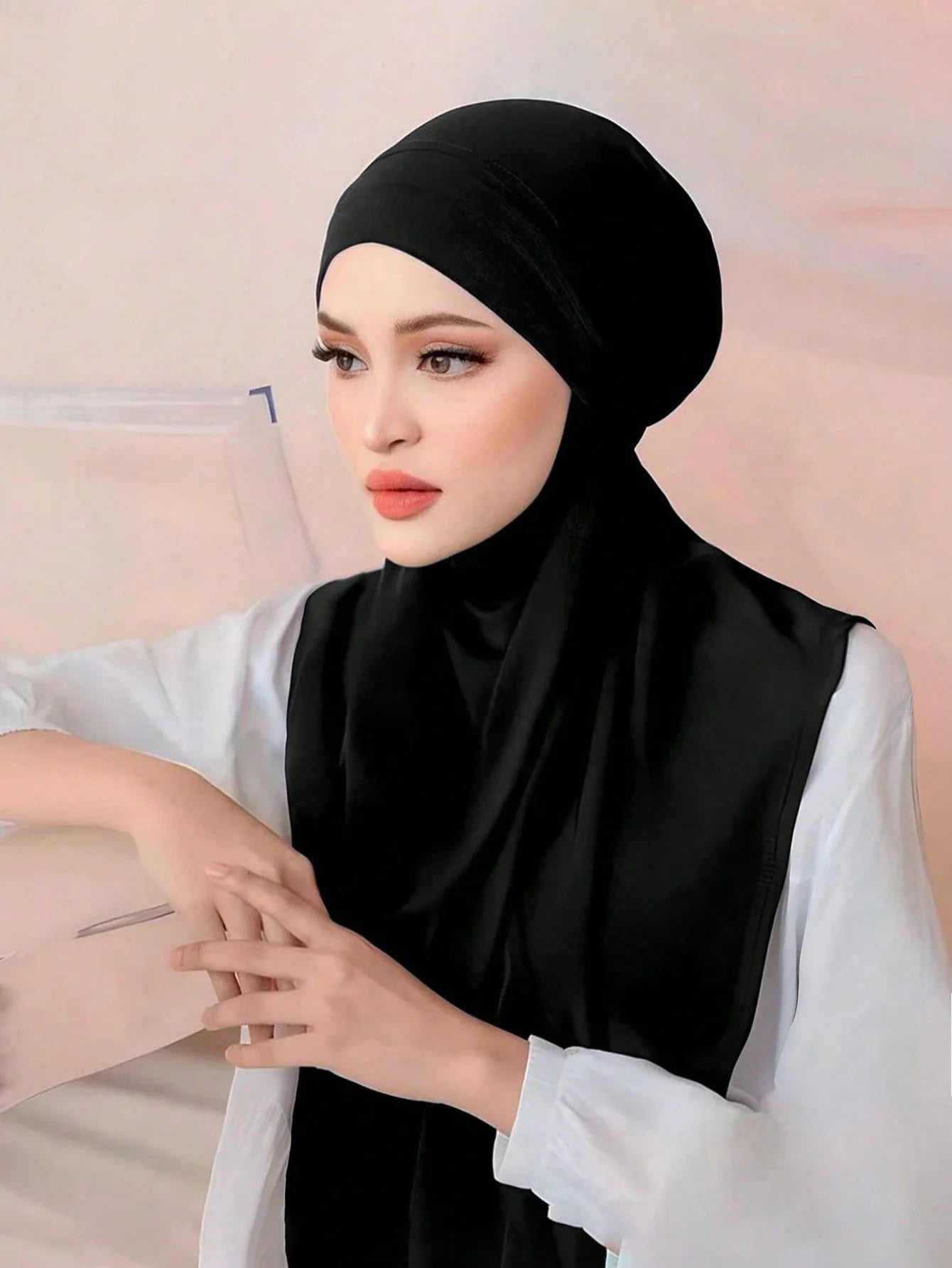 L Size Viscose Instant Hijab
