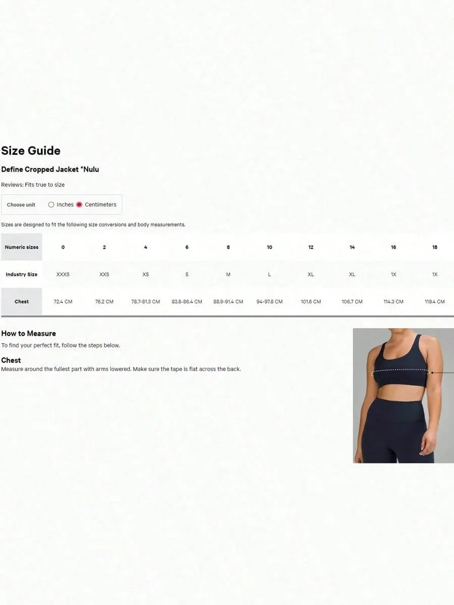 Lululemon Define Cropped Jacket