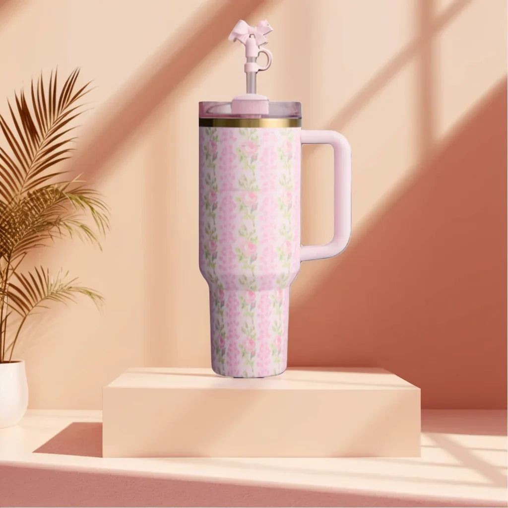 Pretty Stanley Style 40oz Tumbler