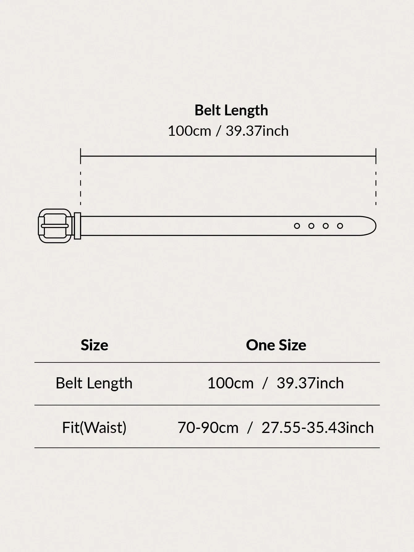 Metal Buckle Belt With Punch