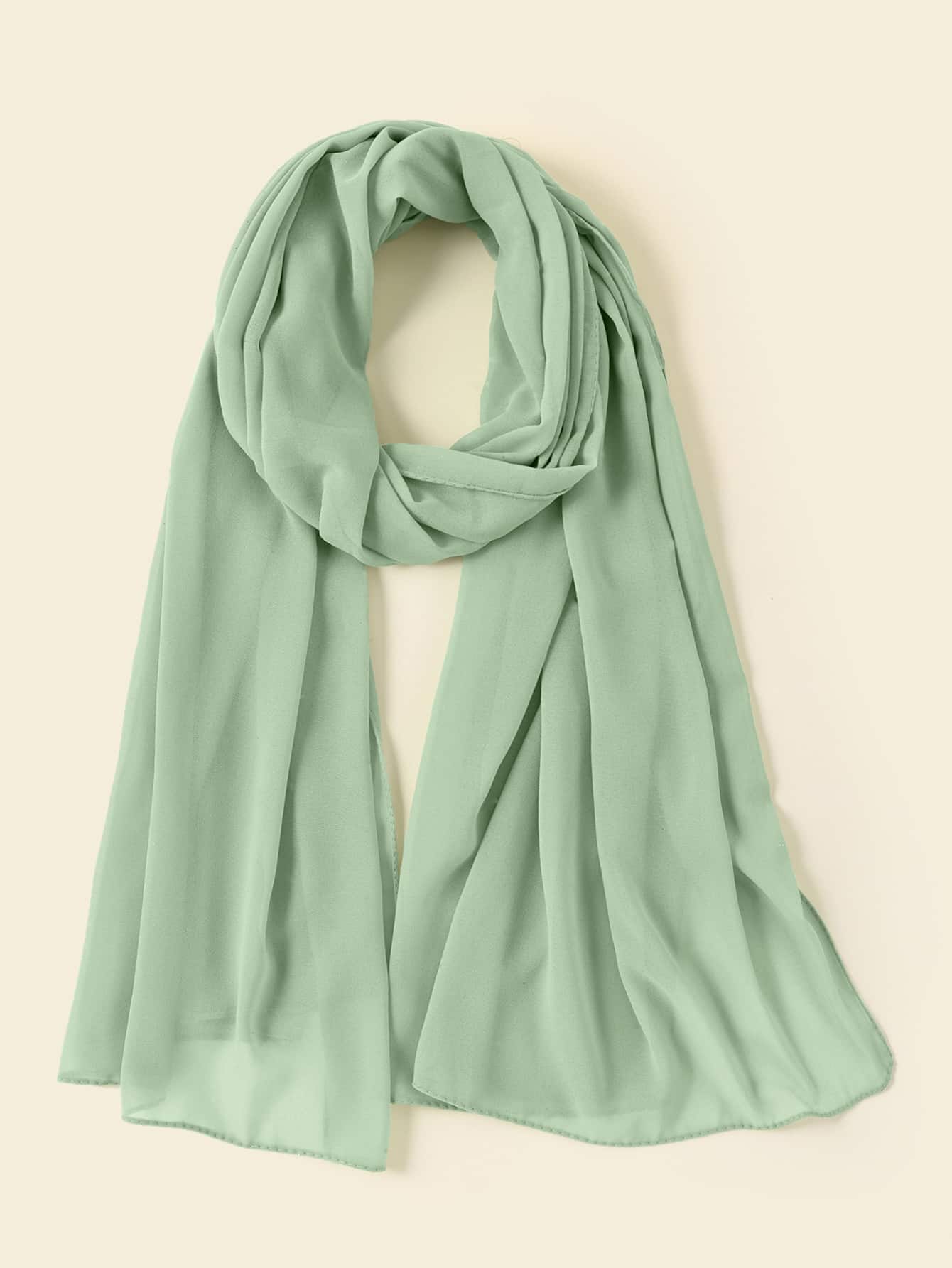 Faux Pearl Chiffon Hijab Scarf
