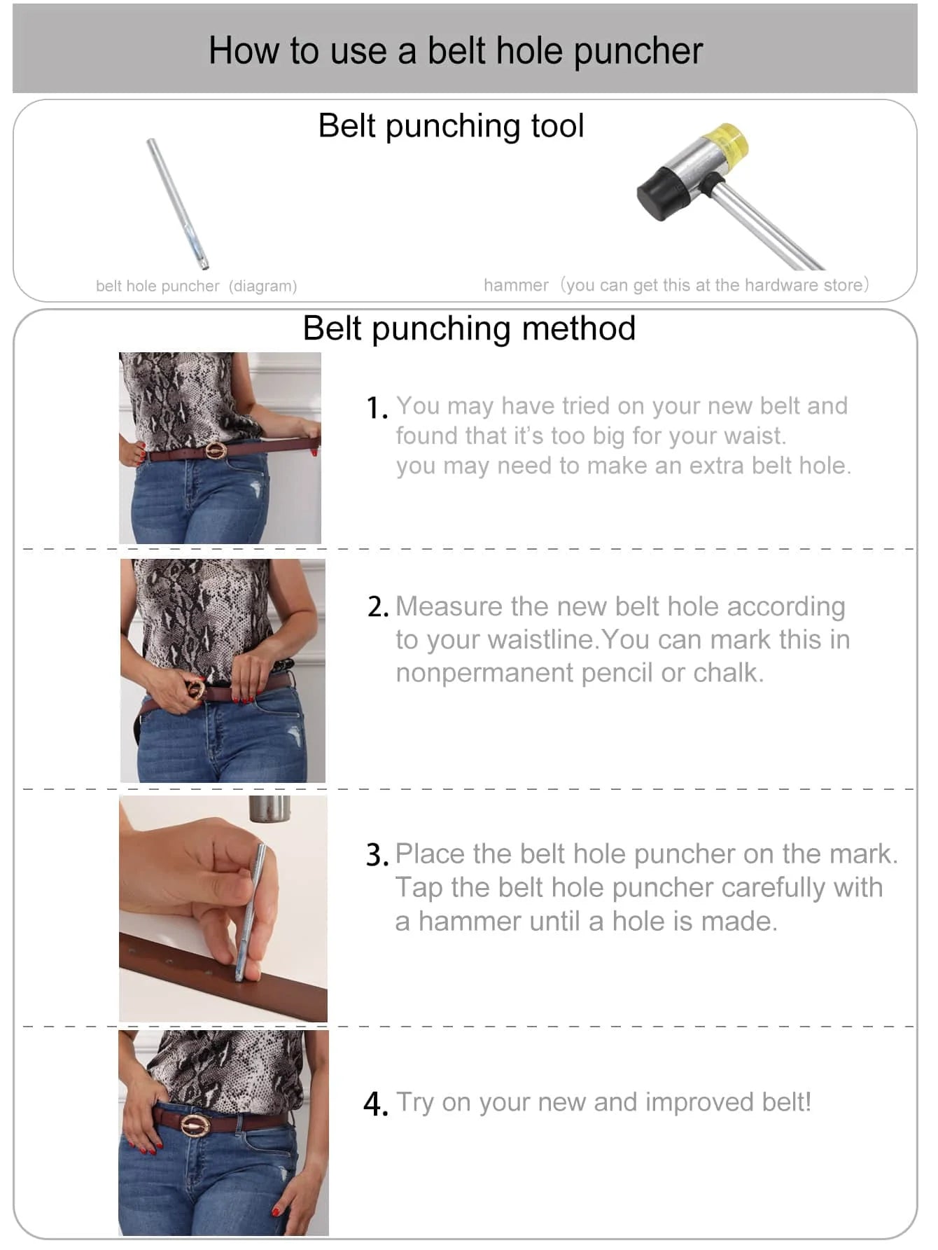 Women’s Black Skinny Fashion Belt