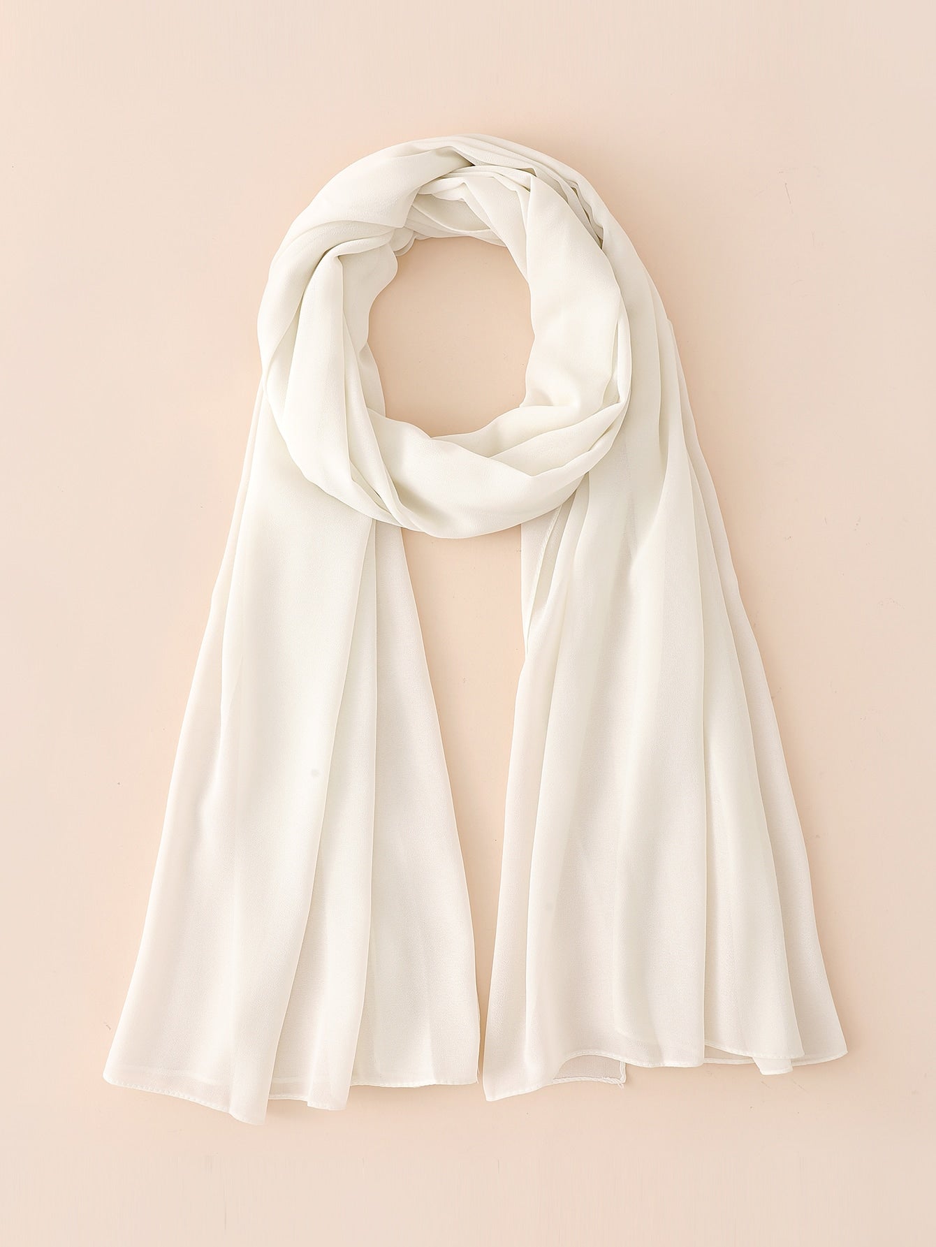 Faux Pearl Chiffon Hijab Scarf