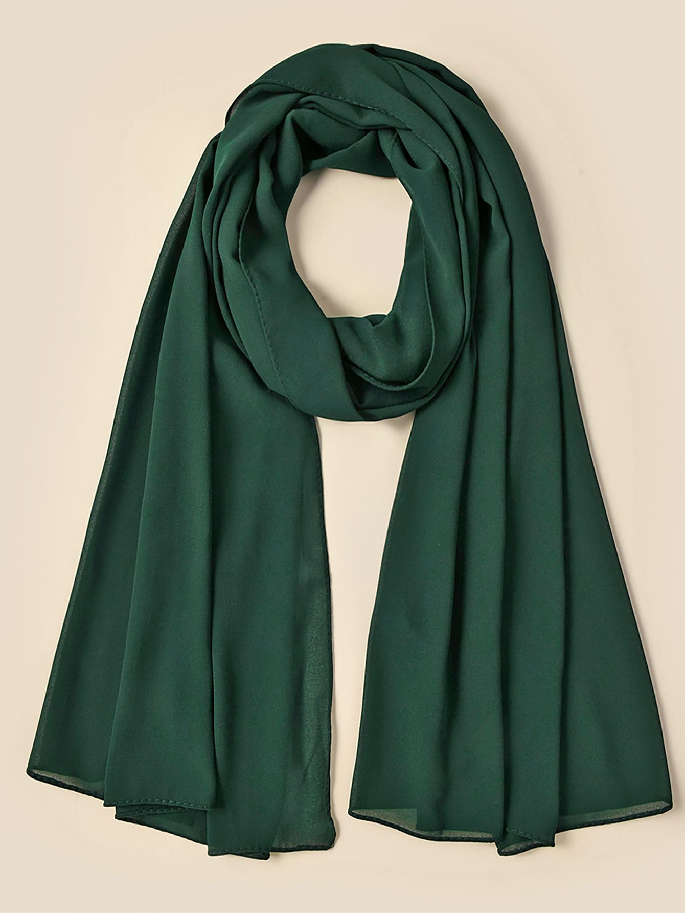 Plain Chiffon Pearl Hijab Scarf