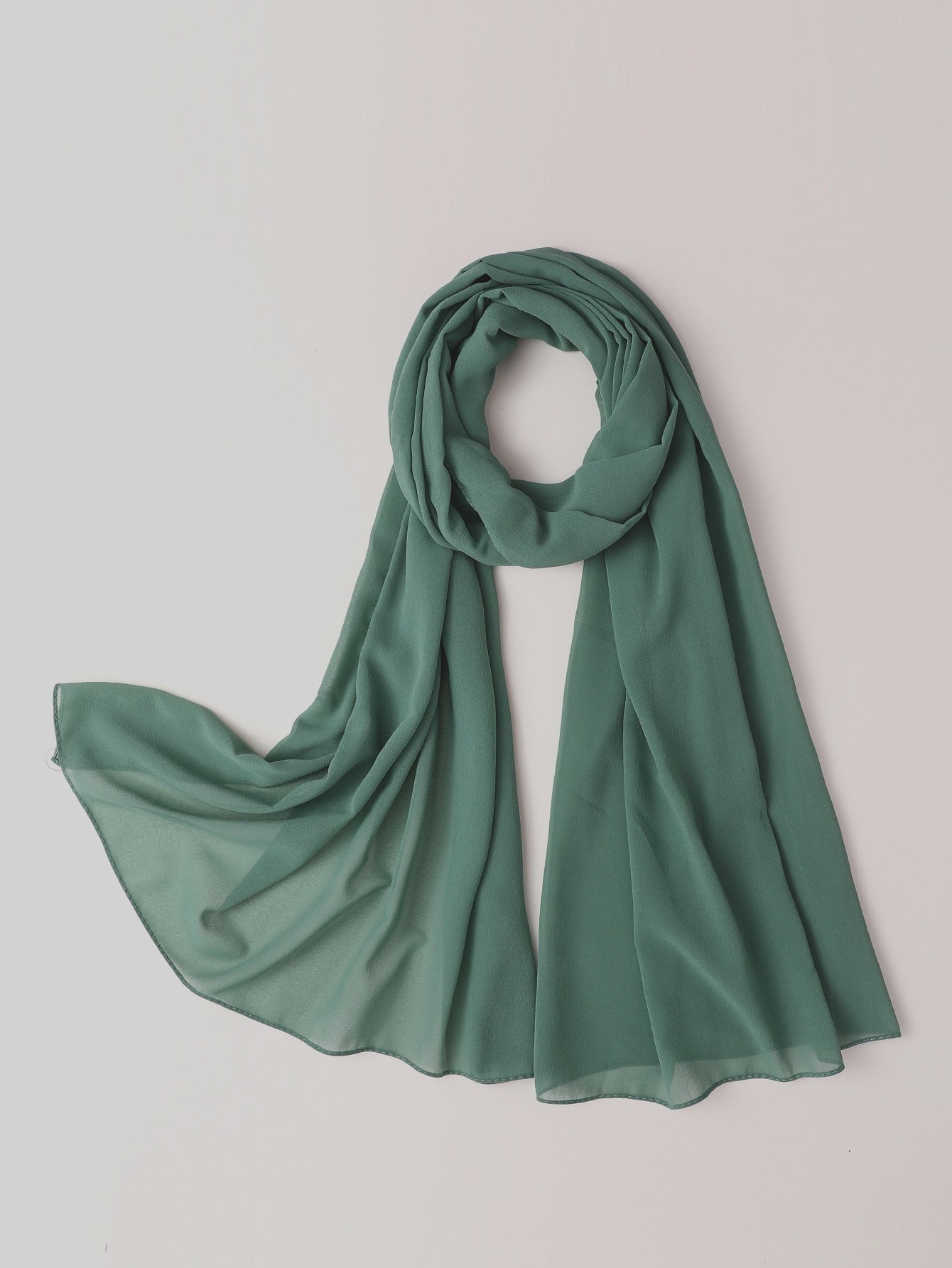 Plain Chiffon Pearl Hijab Scarf