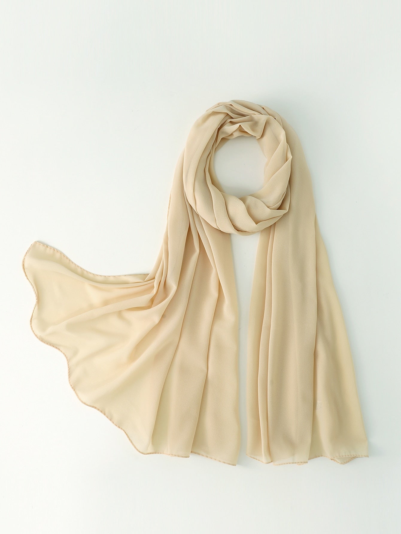 Faux Pearl Chiffon Hijab Scarf