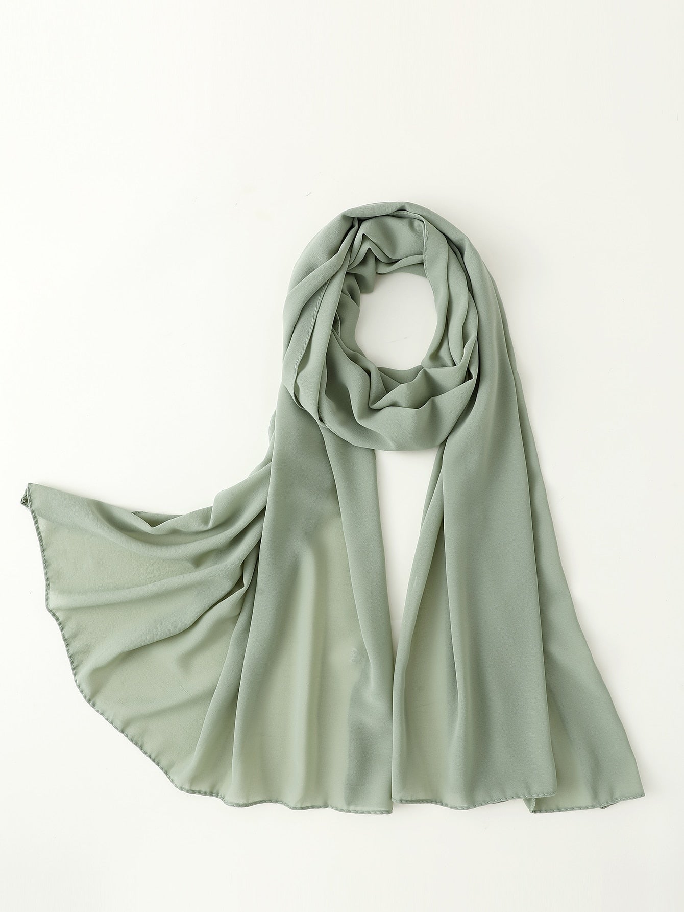 Faux Pearl Chiffon Hijab Scarf