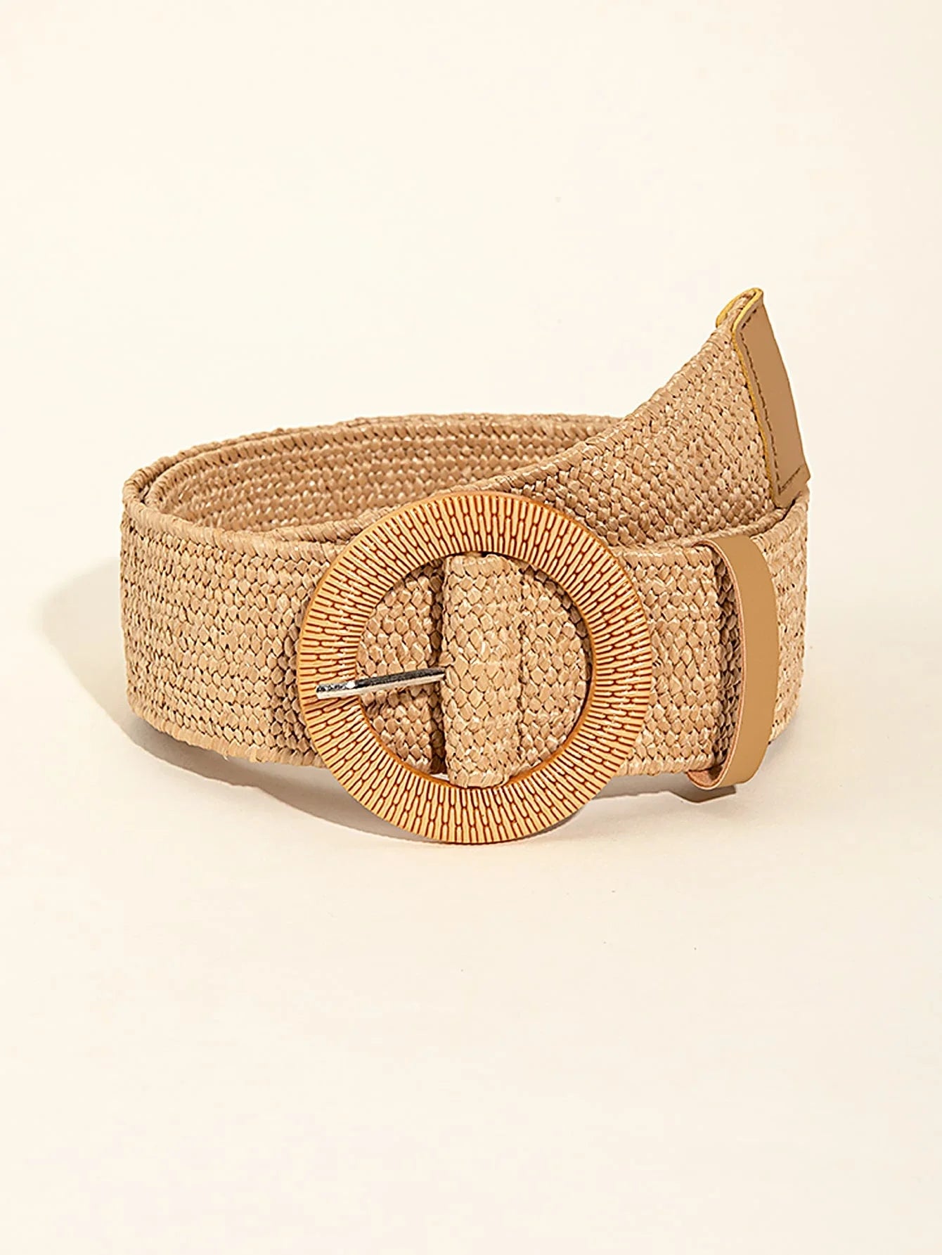 Boho Straw Belt With Buckle