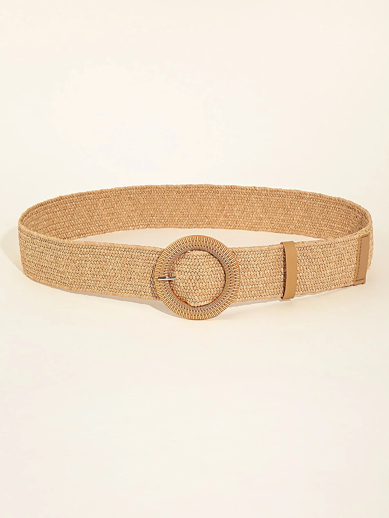 Boho Straw Belt With Buckle