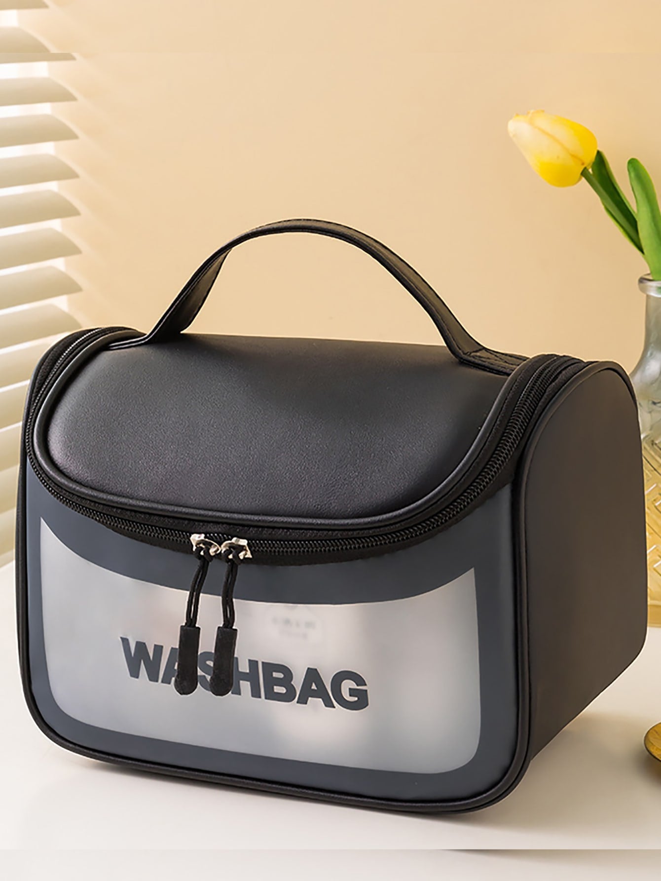 Pink Clear Travel Makeup Bag