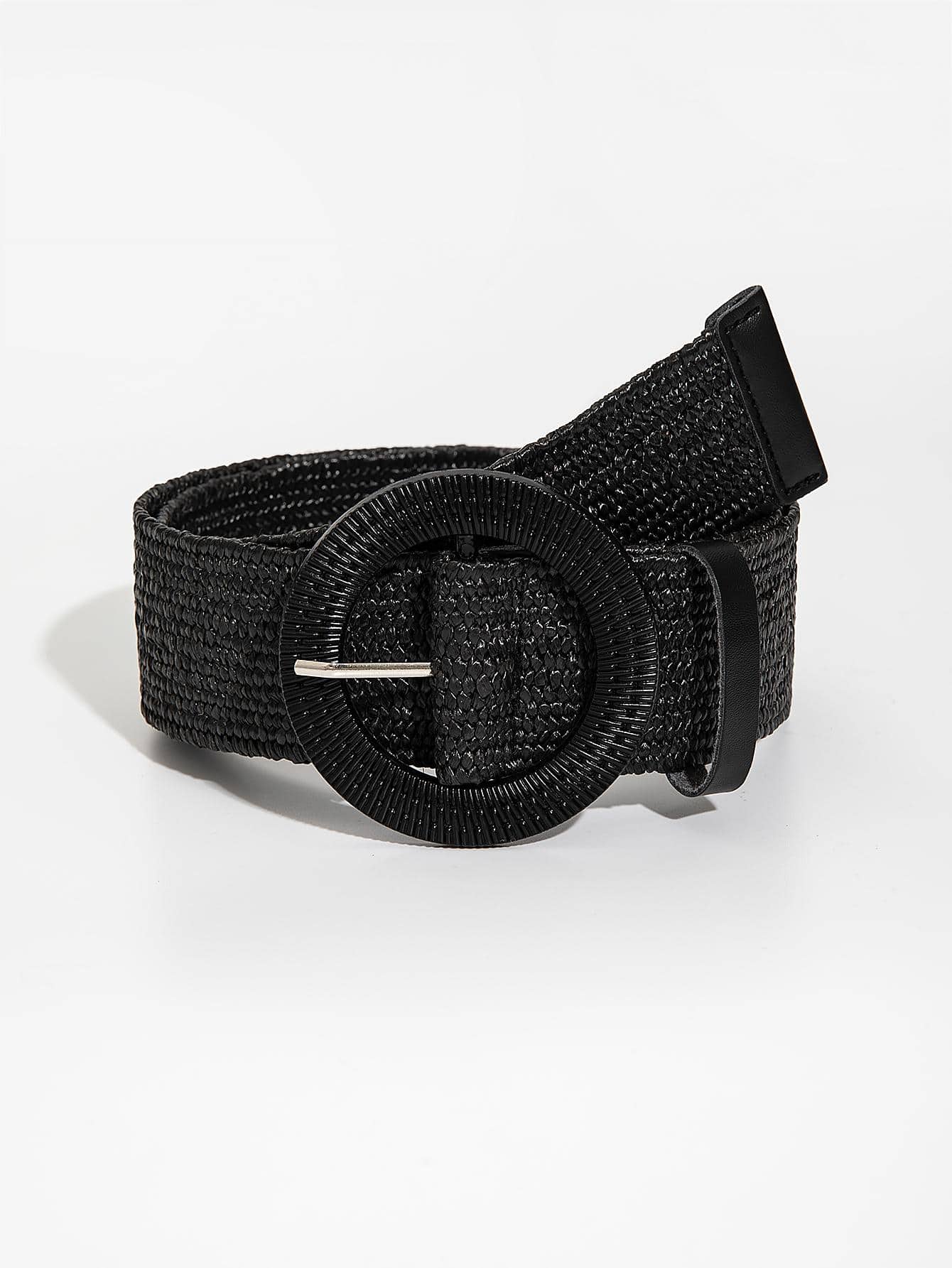 Boho Straw Belt With Buckle