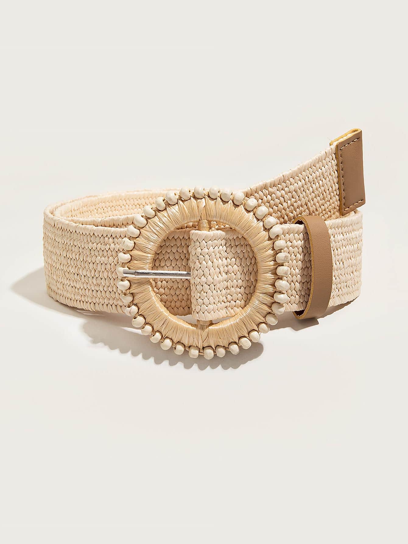 Boho Straw Belt With Buckle
