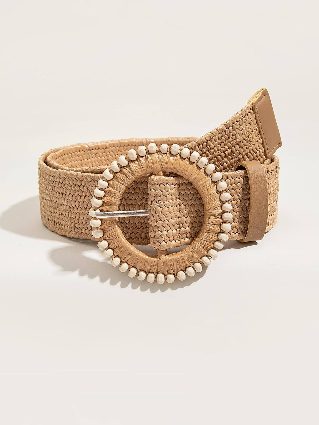 Boho Straw Belt With Buckle