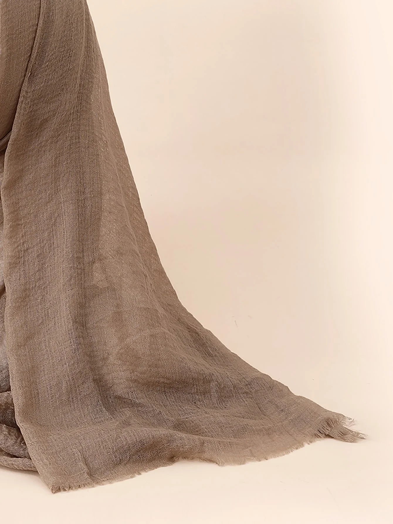 Women Linen Solid Color Hijab