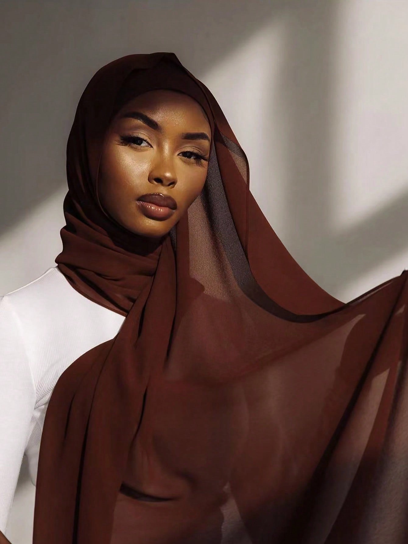 Women Linen Solid Color Hijab