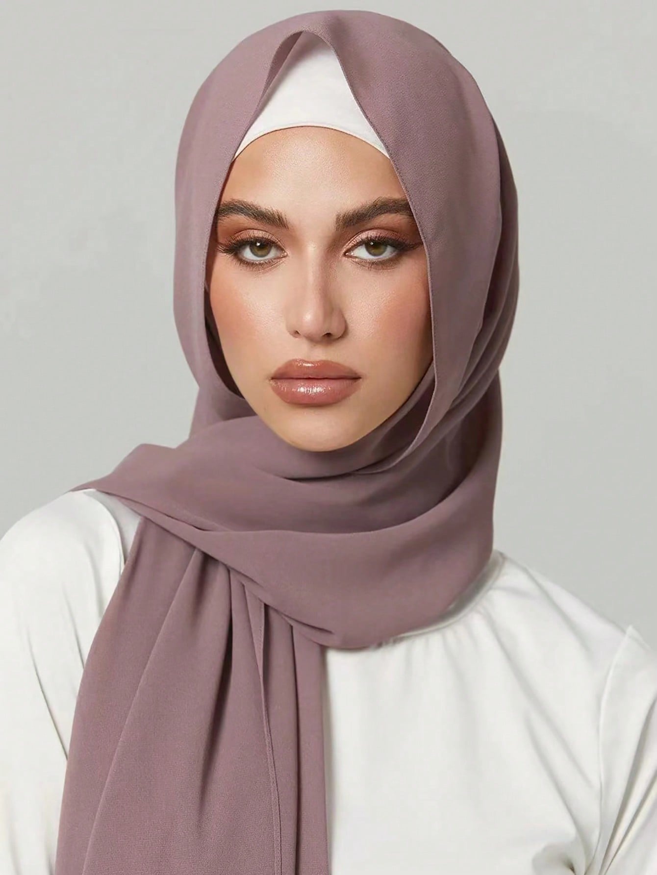 Faux Pearl Chiffon Hijab Scarf