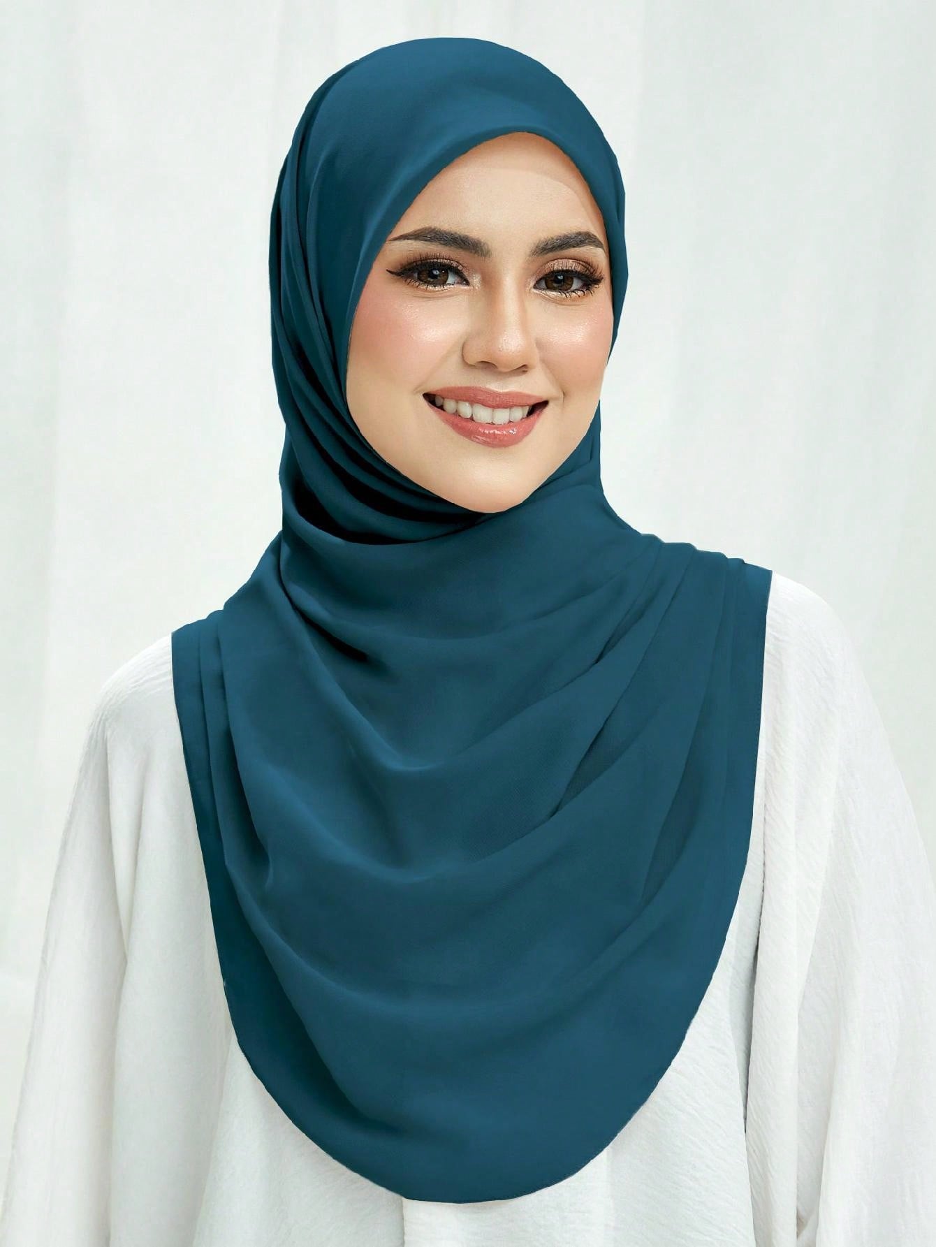 Faux Pearl Chiffon Hijab Scarf