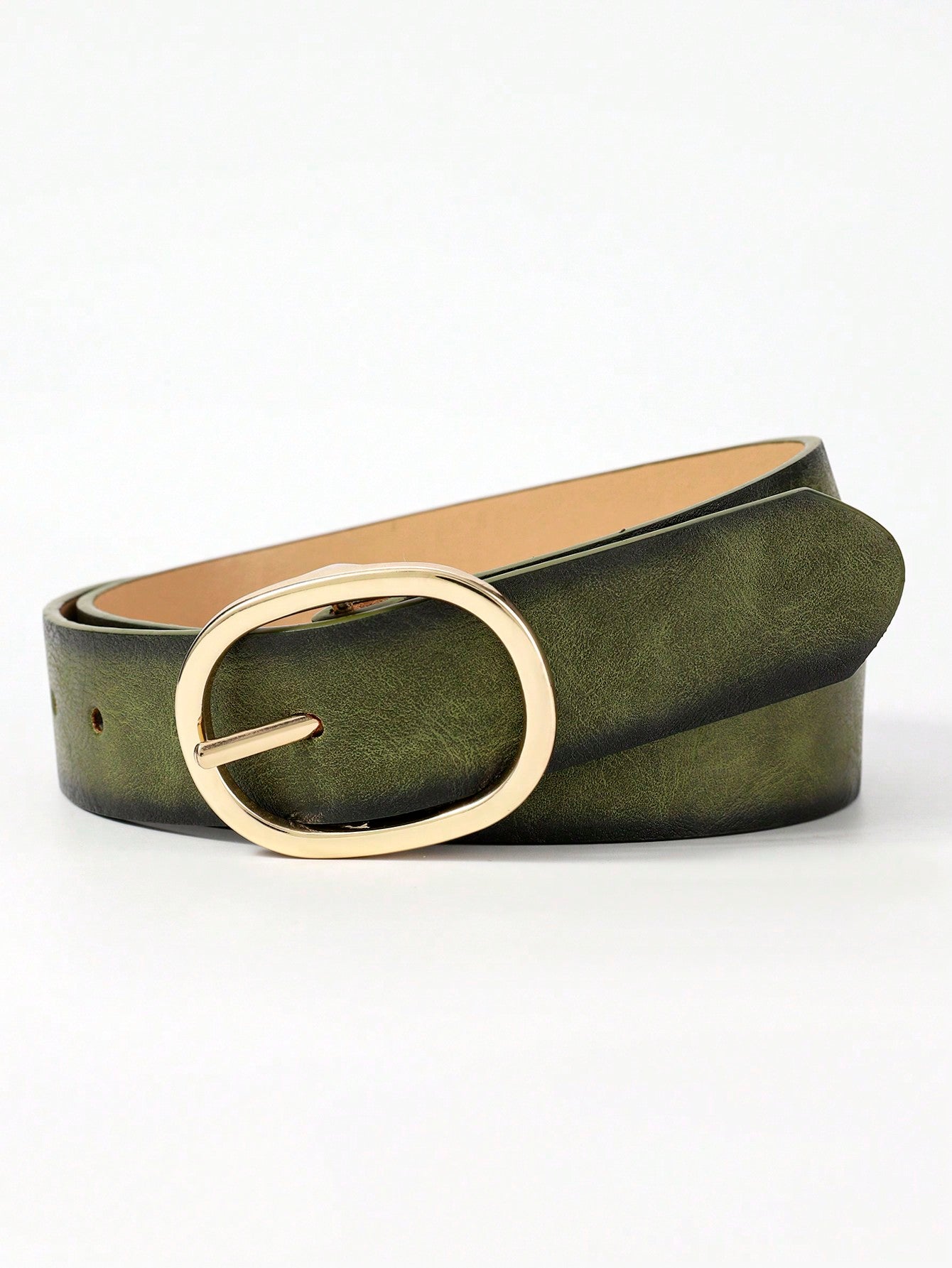 Women Casual Oval Leather Belt