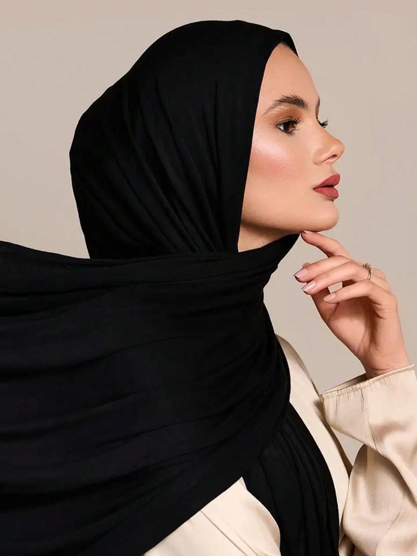 Large Solid Color Hijab Scarf