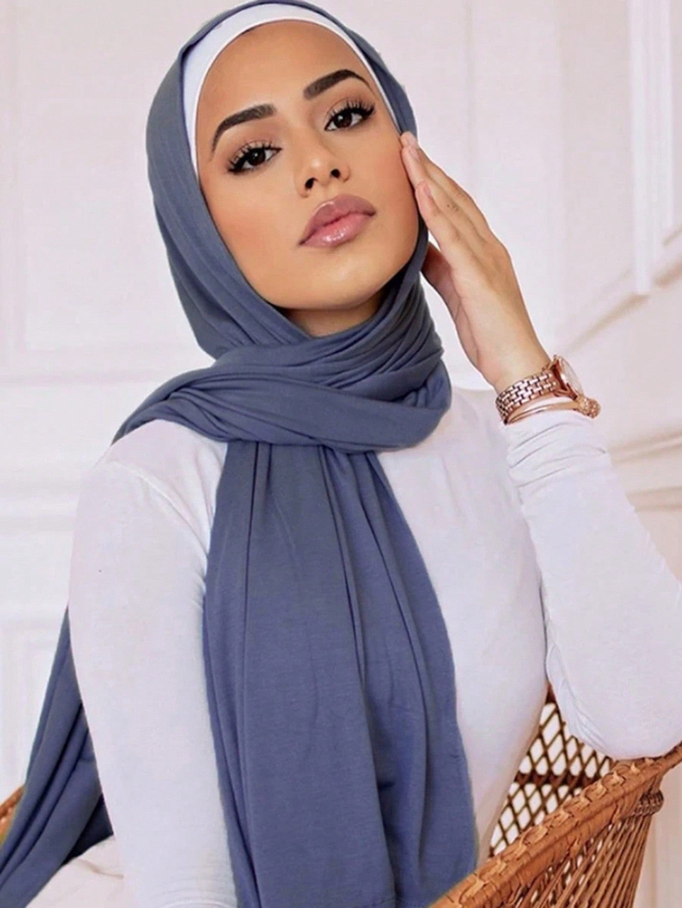 Large Solid Color Hijab Scarf