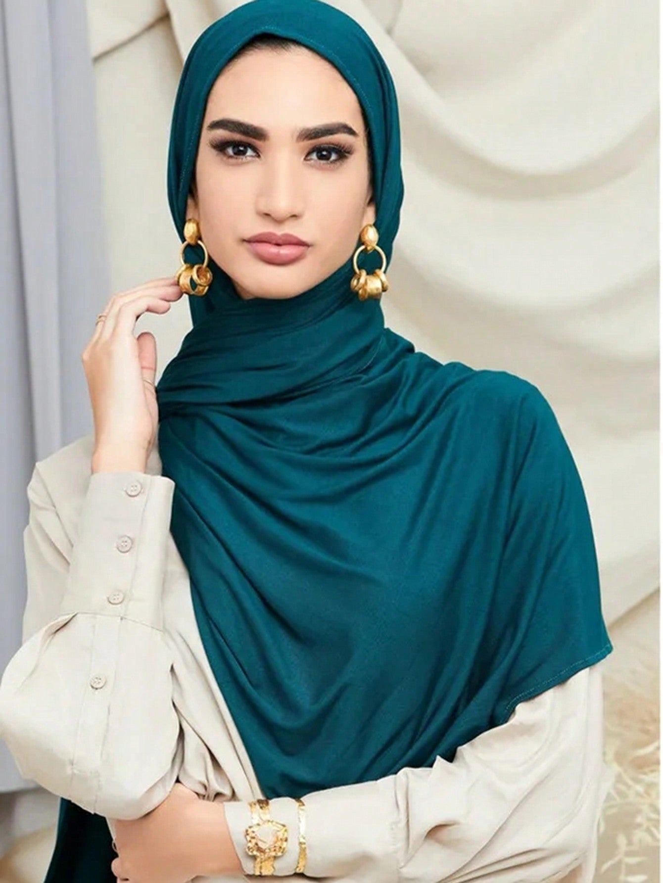 Large Solid Color Hijab Scarf