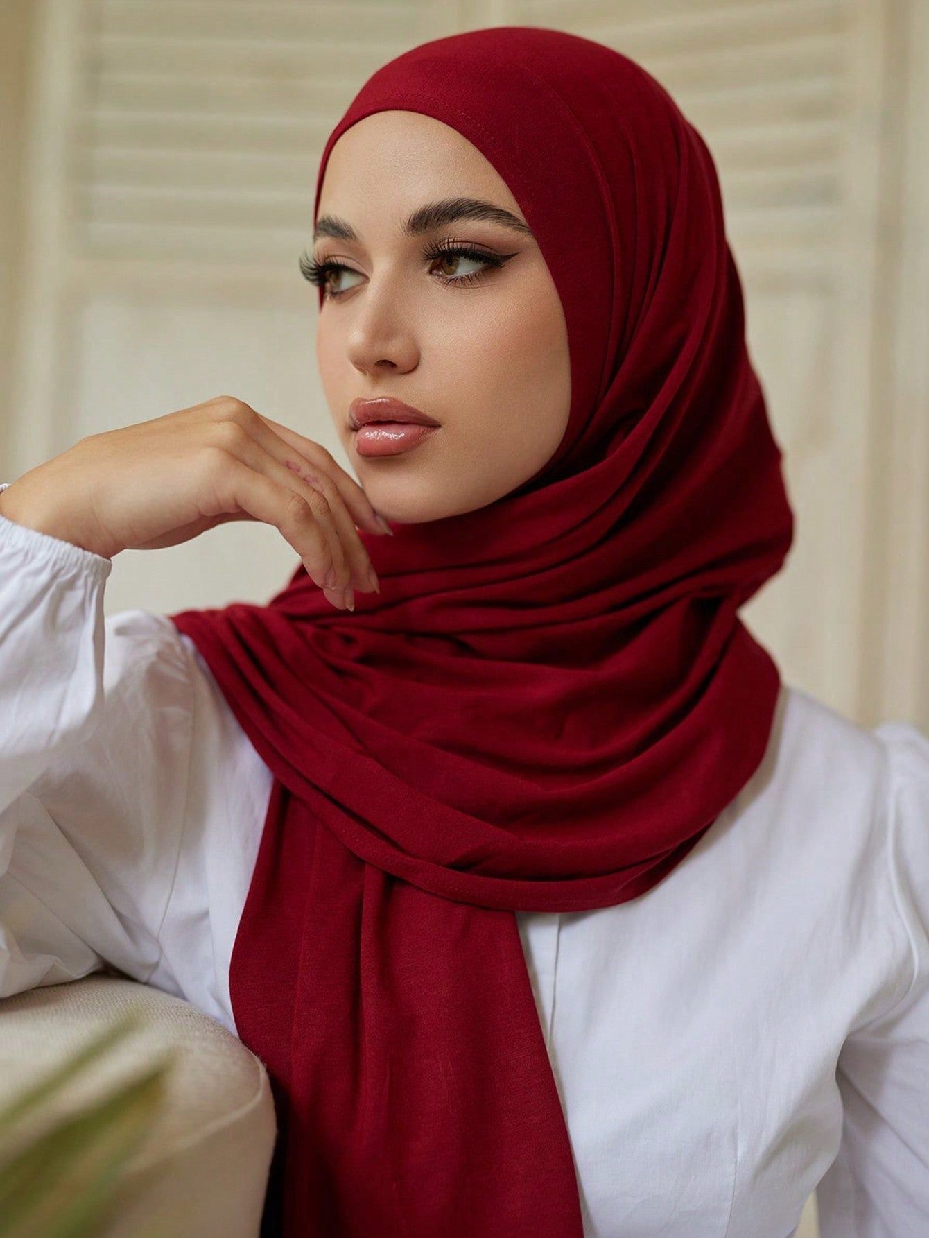 Large Solid Color Hijab Scarf