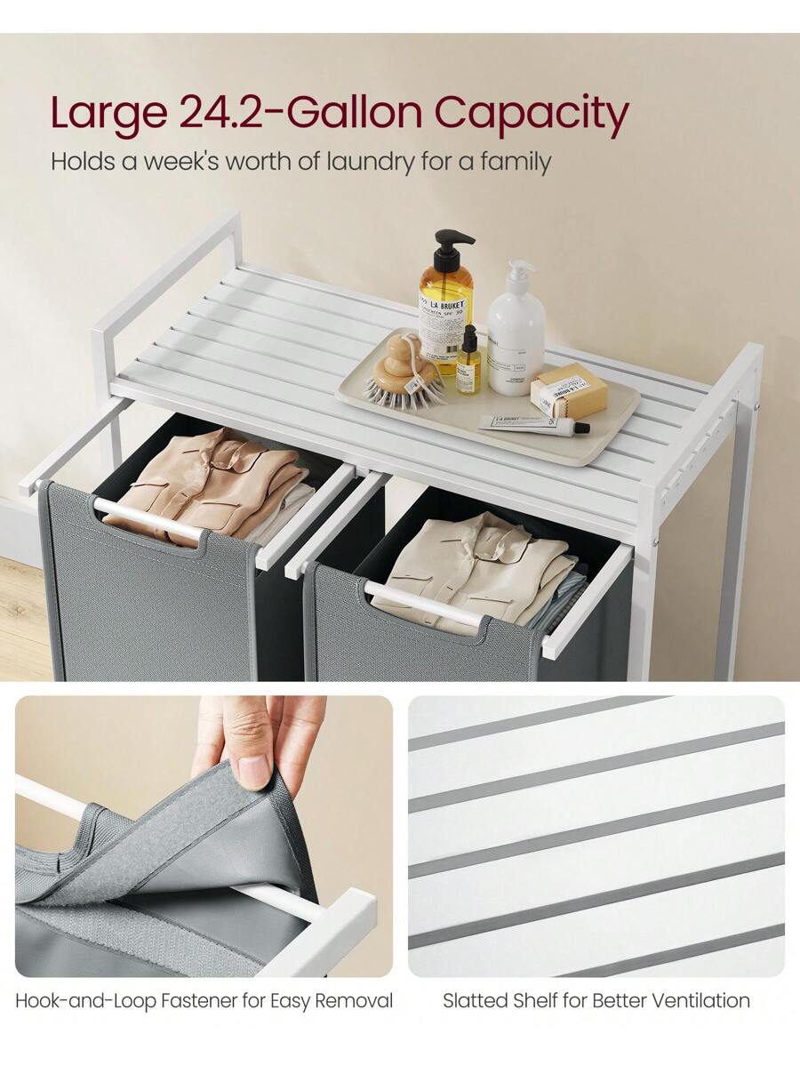 VASAGLE 2-Bag Laundry Hamper