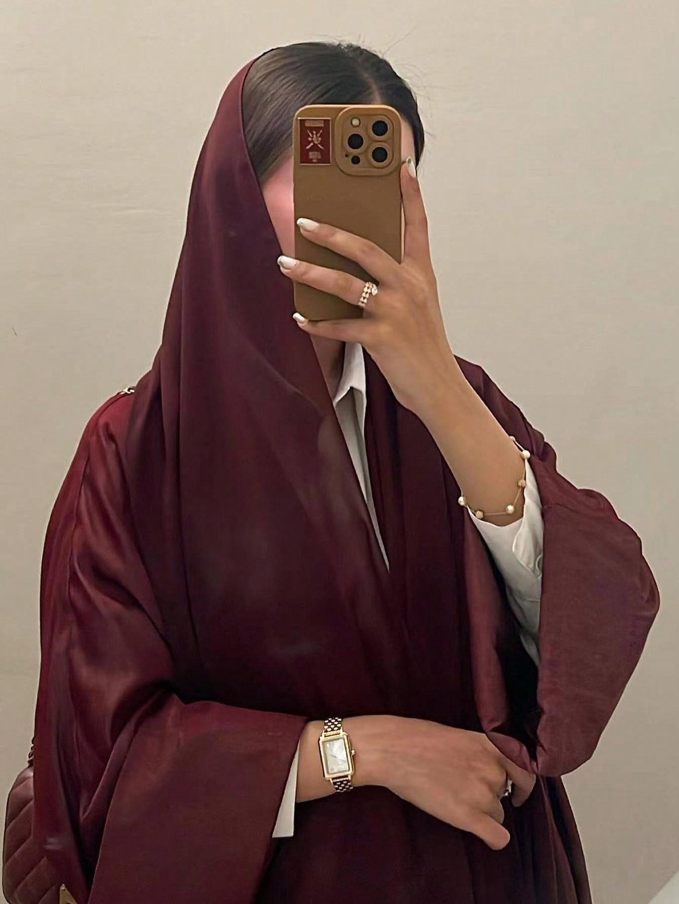 Faux Pearl Chiffon Hijab Scarf