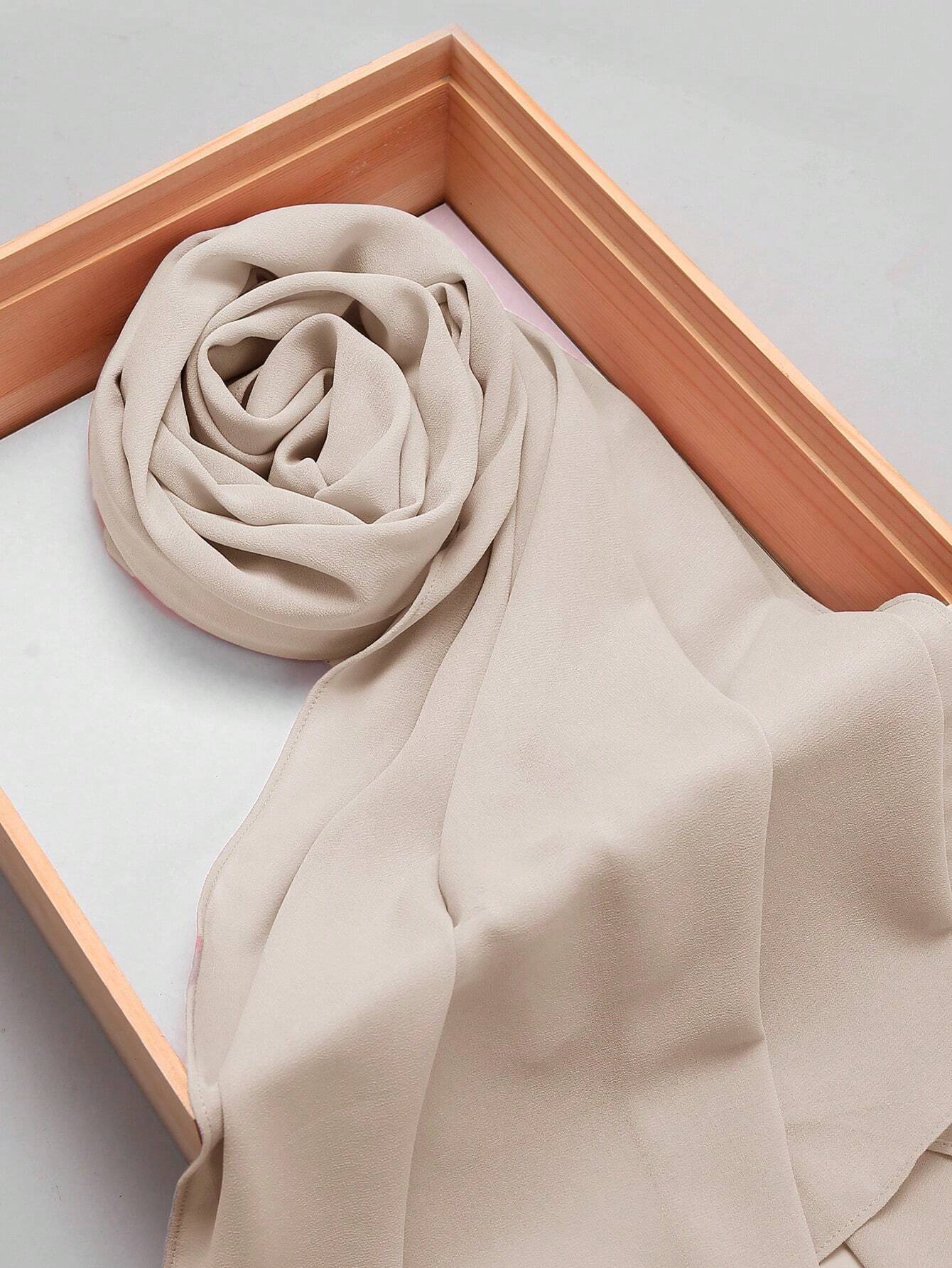 Solid Color Chiffon Scarf