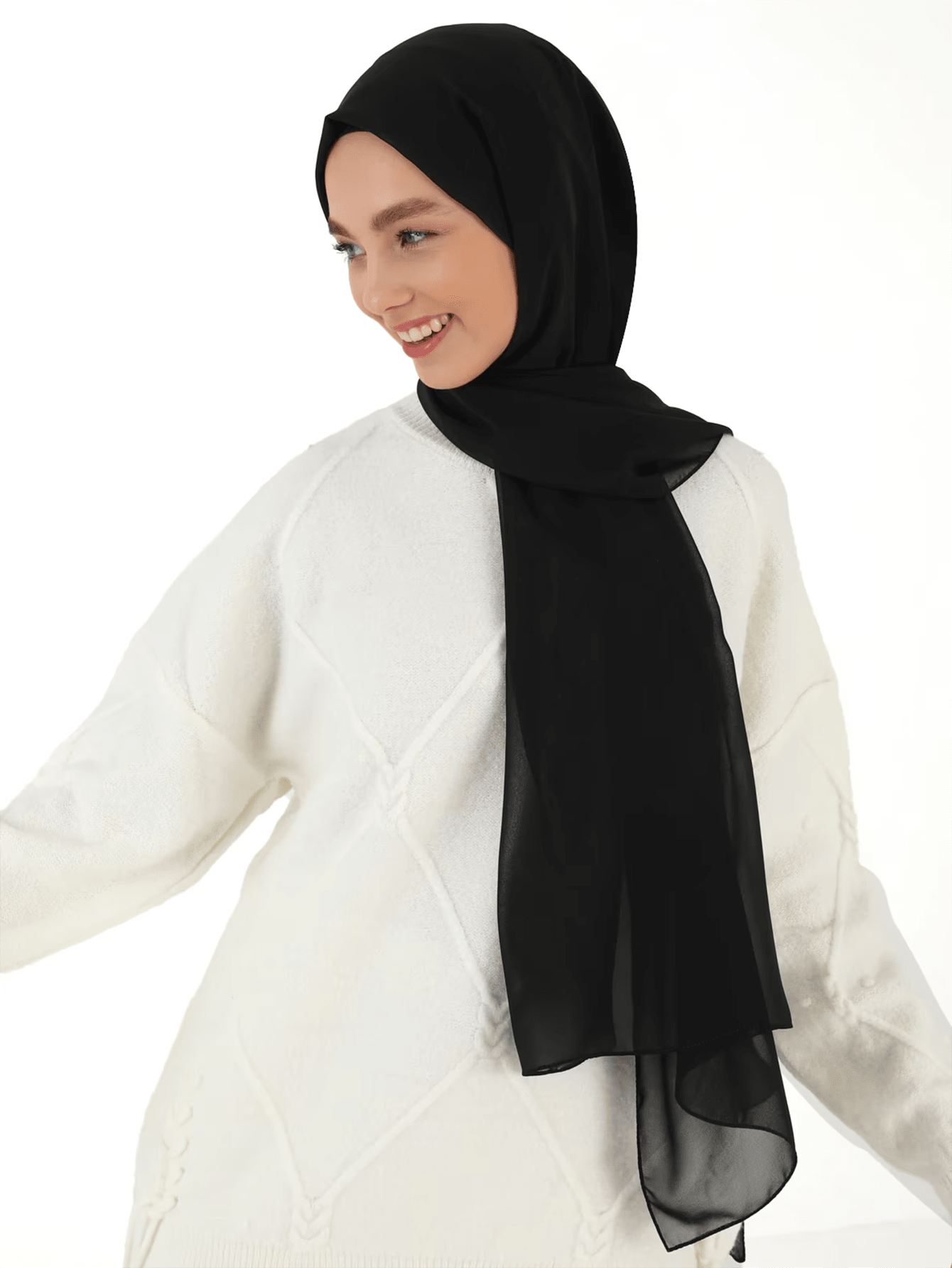 Solid Color Chiffon Hijab Scarf