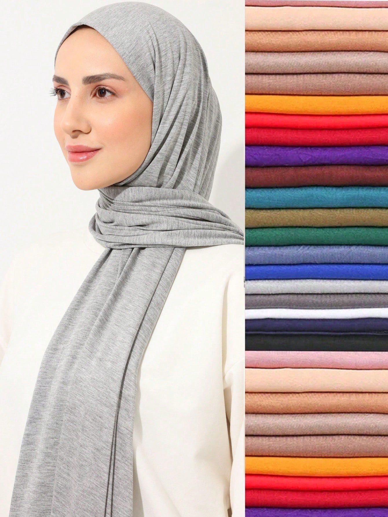 Large Solid Color Hijab Scarf