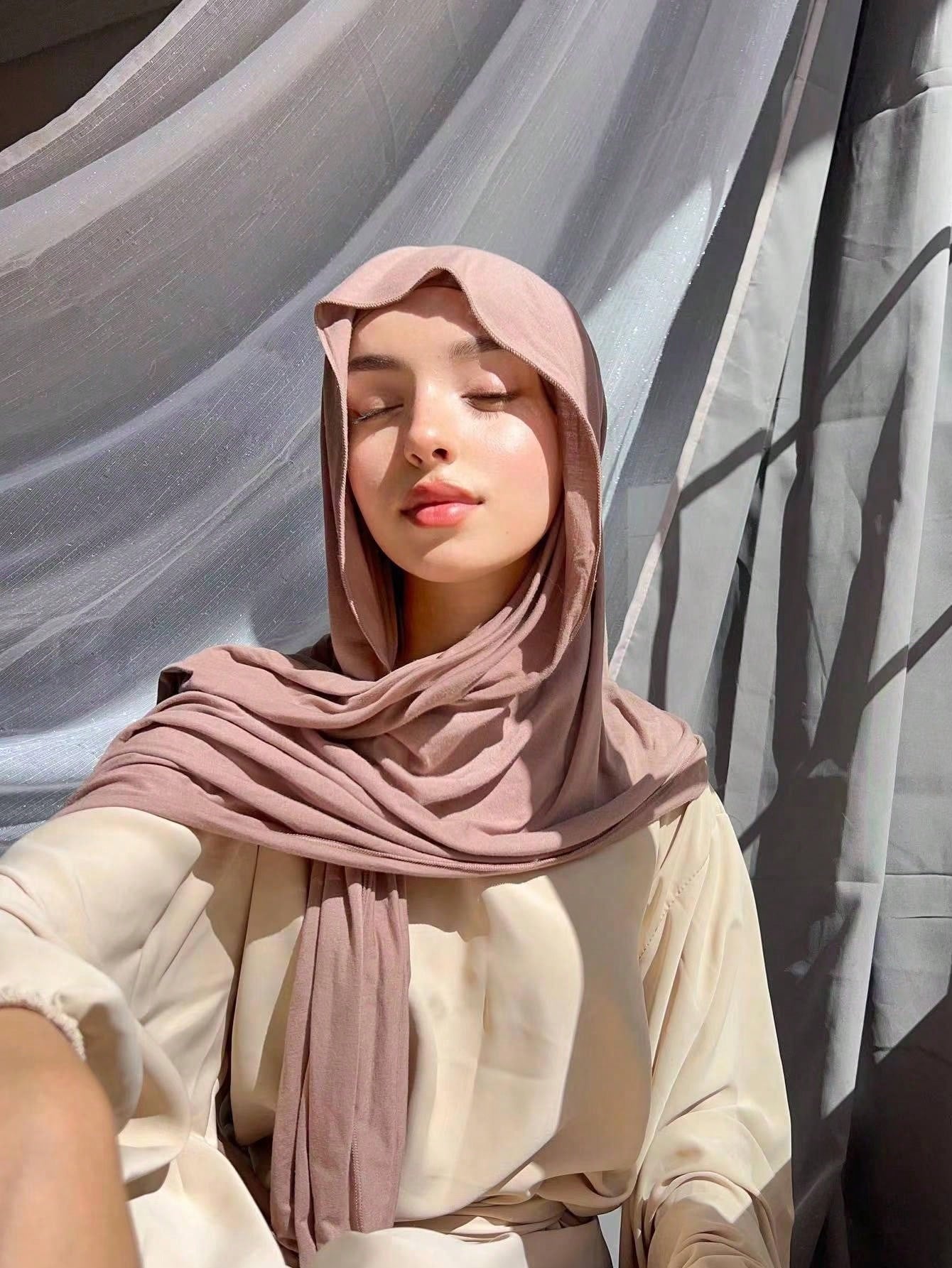 Soft Solid Color Jersey Hijab