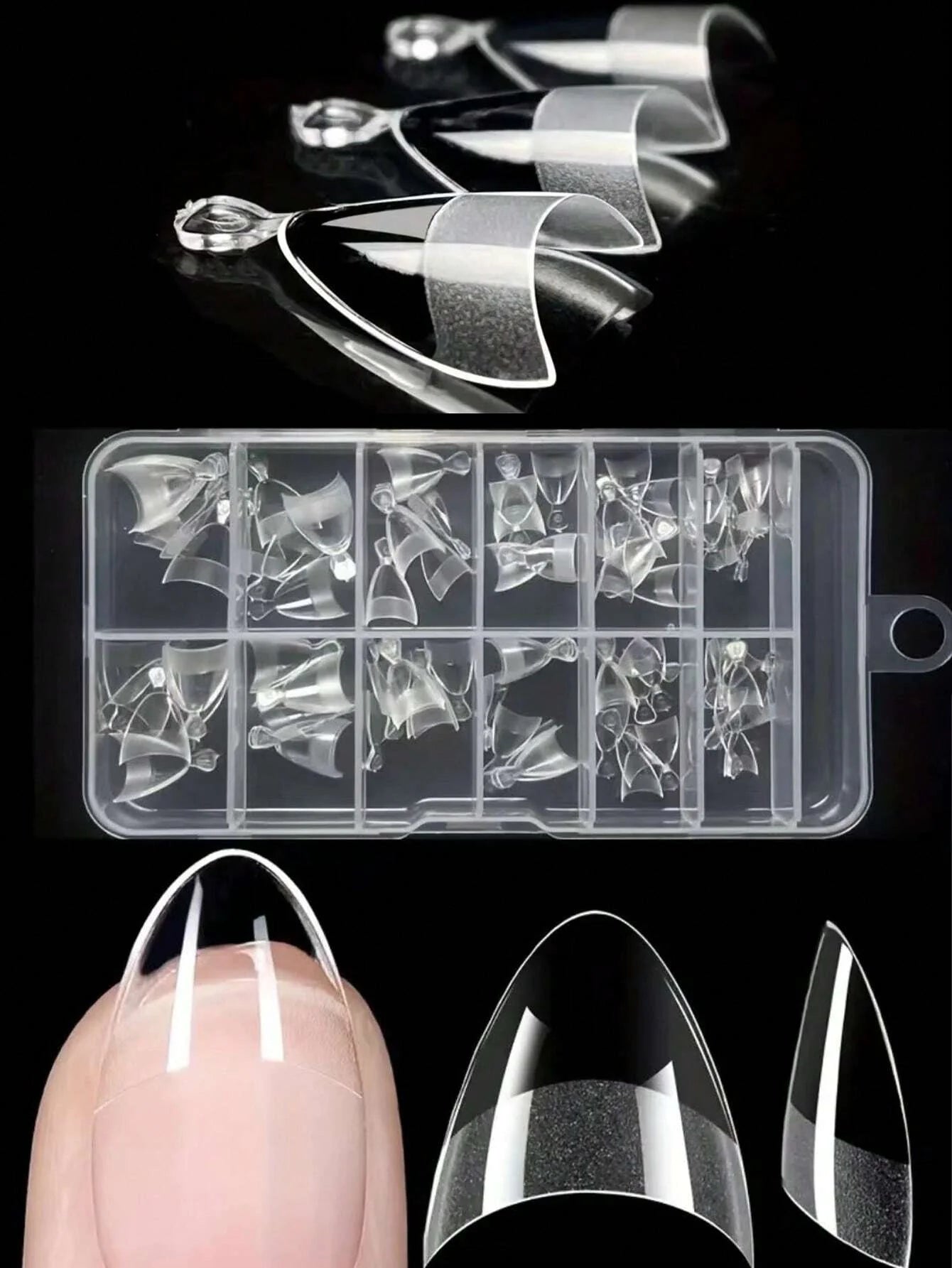 240pcs Almond Shaped False Nails