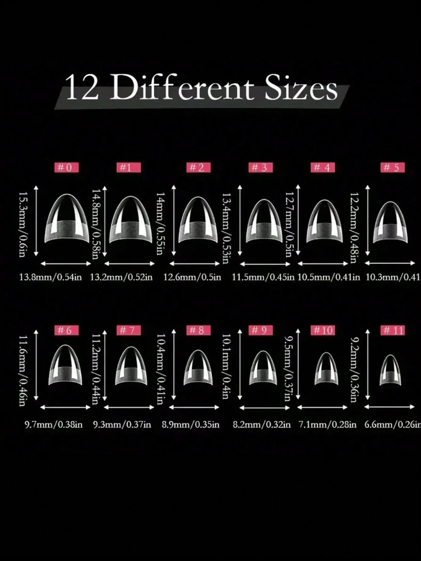 240pcs Almond Shaped False Nails