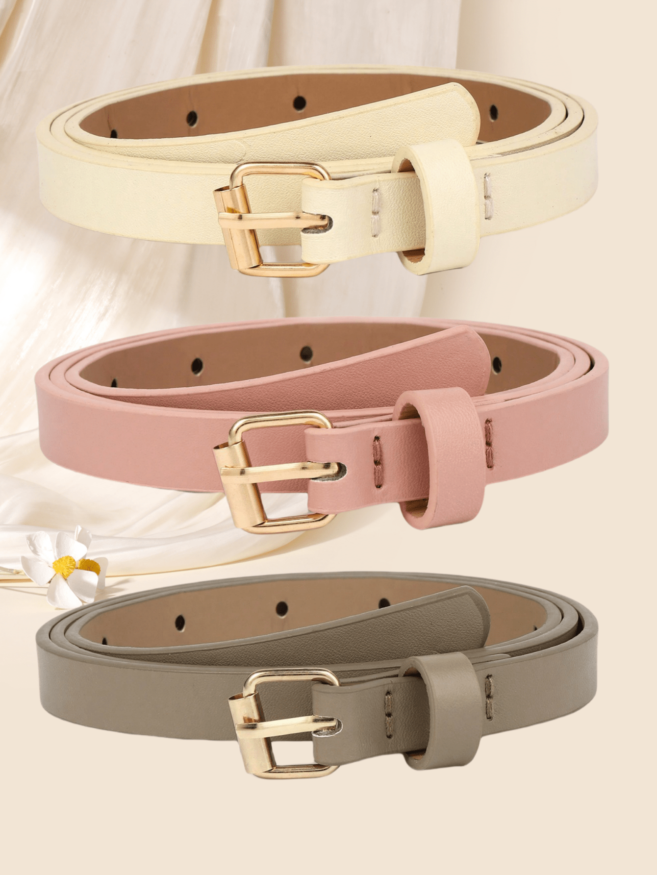 Women's Vintage Square Buckle Belts