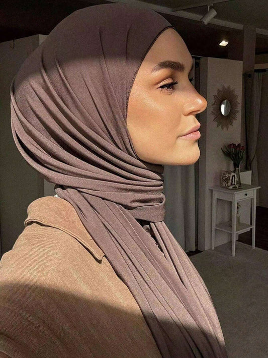 Soft Solid Color Jersey Hijab