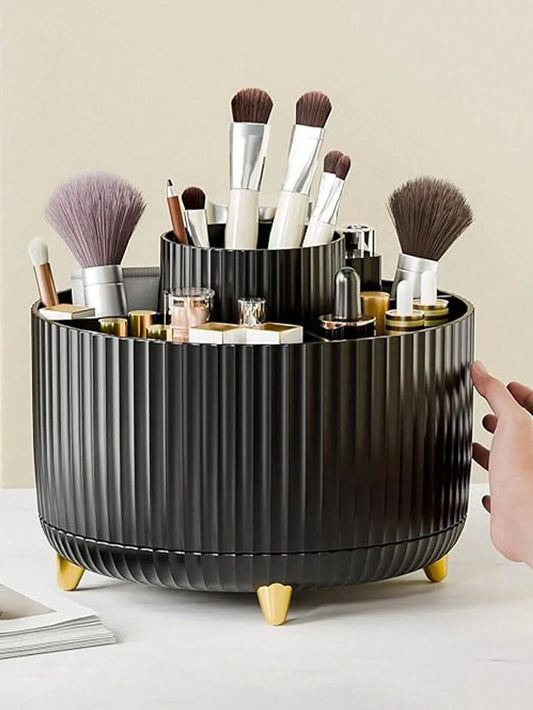 360° Rotating Makeup Brush Organizer