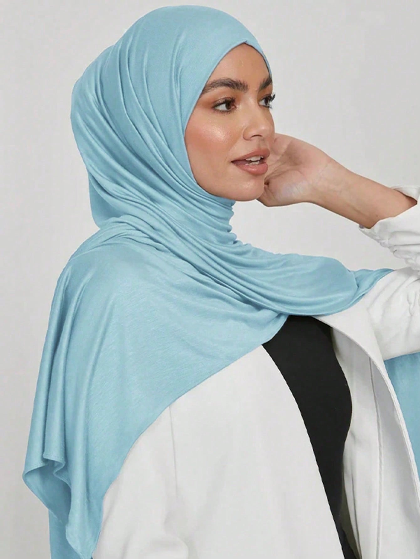 Large Solid Color Hijab Scarf