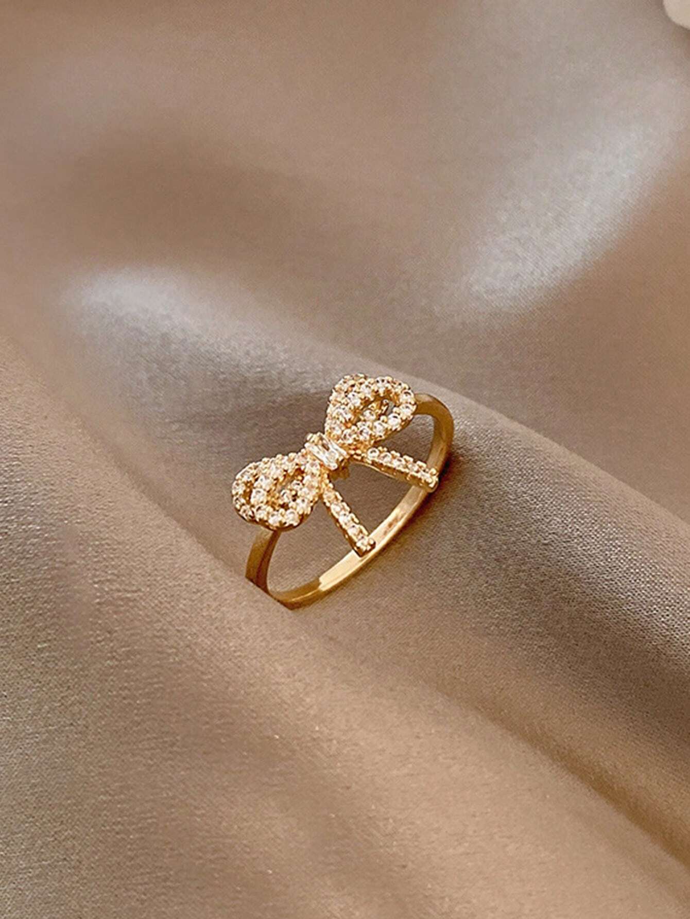 Women’s CZ Bowknot Open Ring