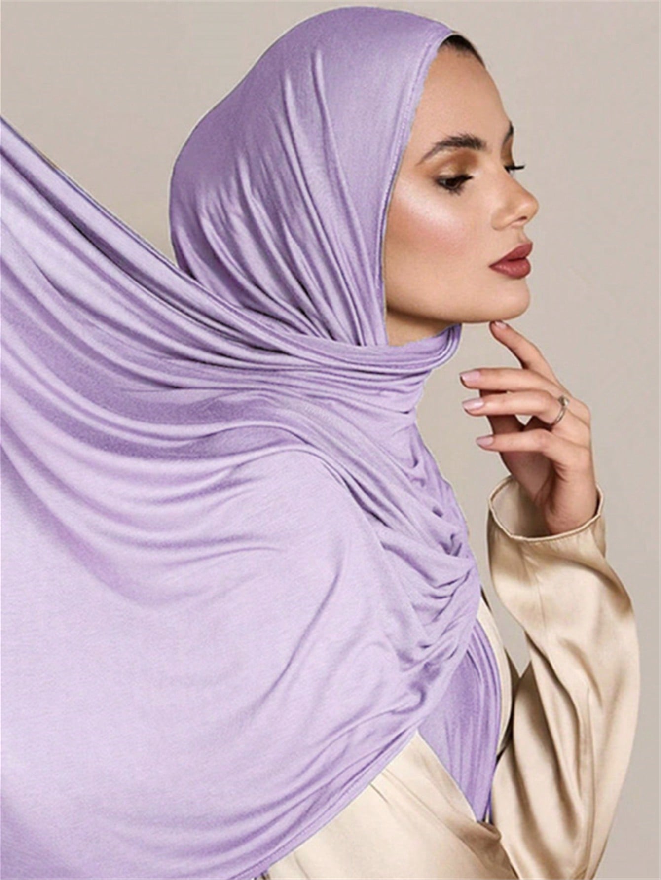 Plus Size Knitted Headscarf Shawl