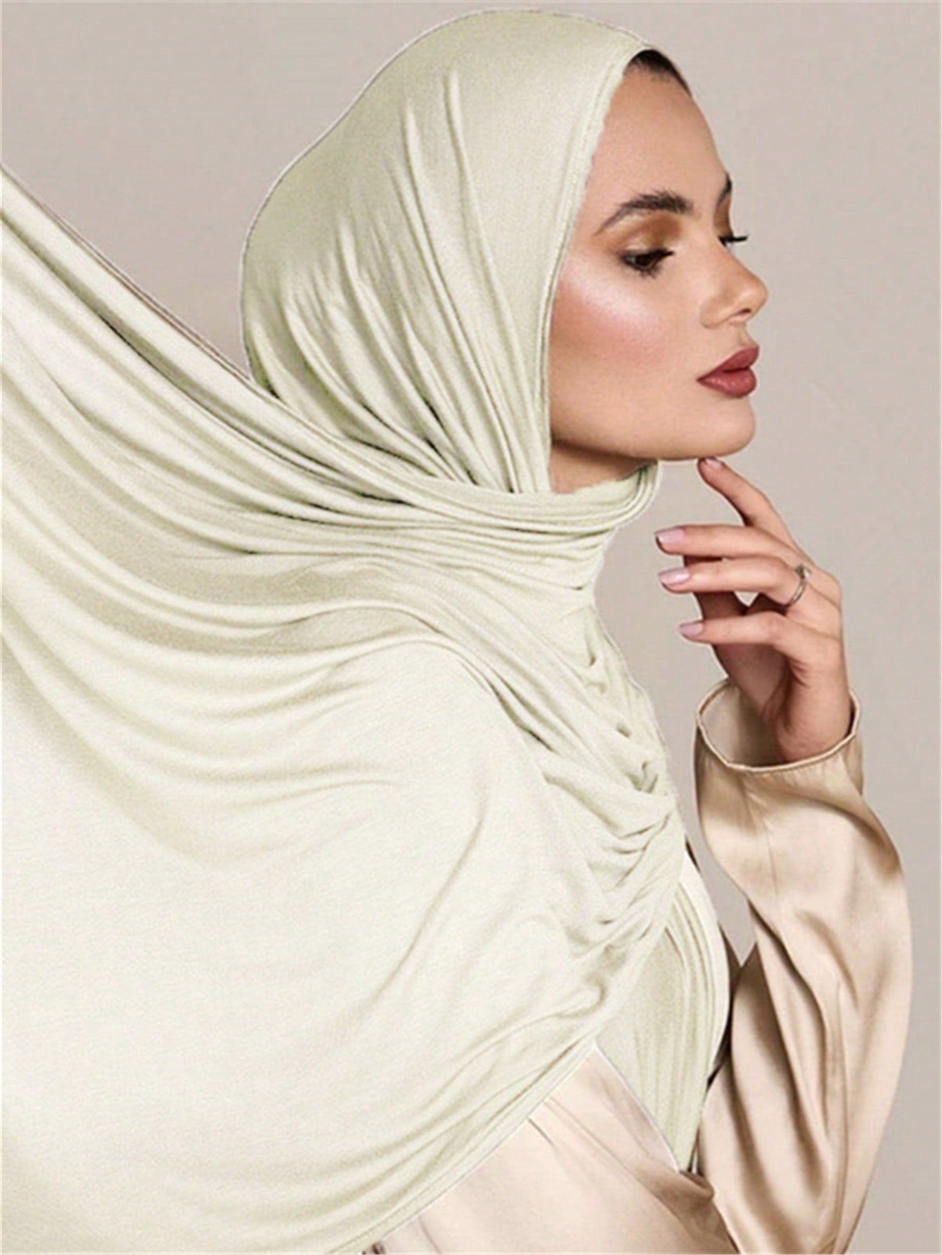 Plus Size Knitted Headscarf Shawl