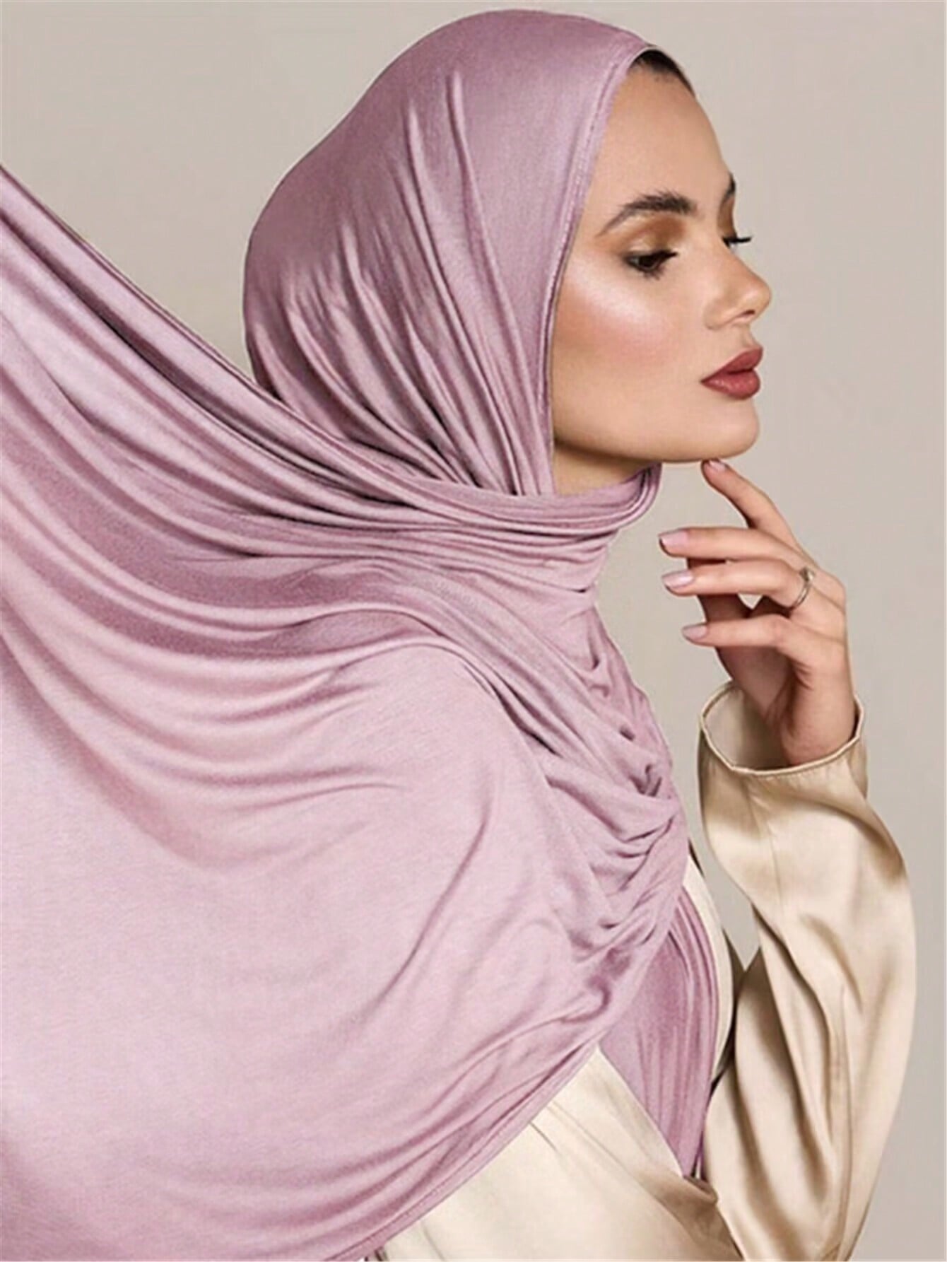 Plus Size Knitted Headscarf Shawl