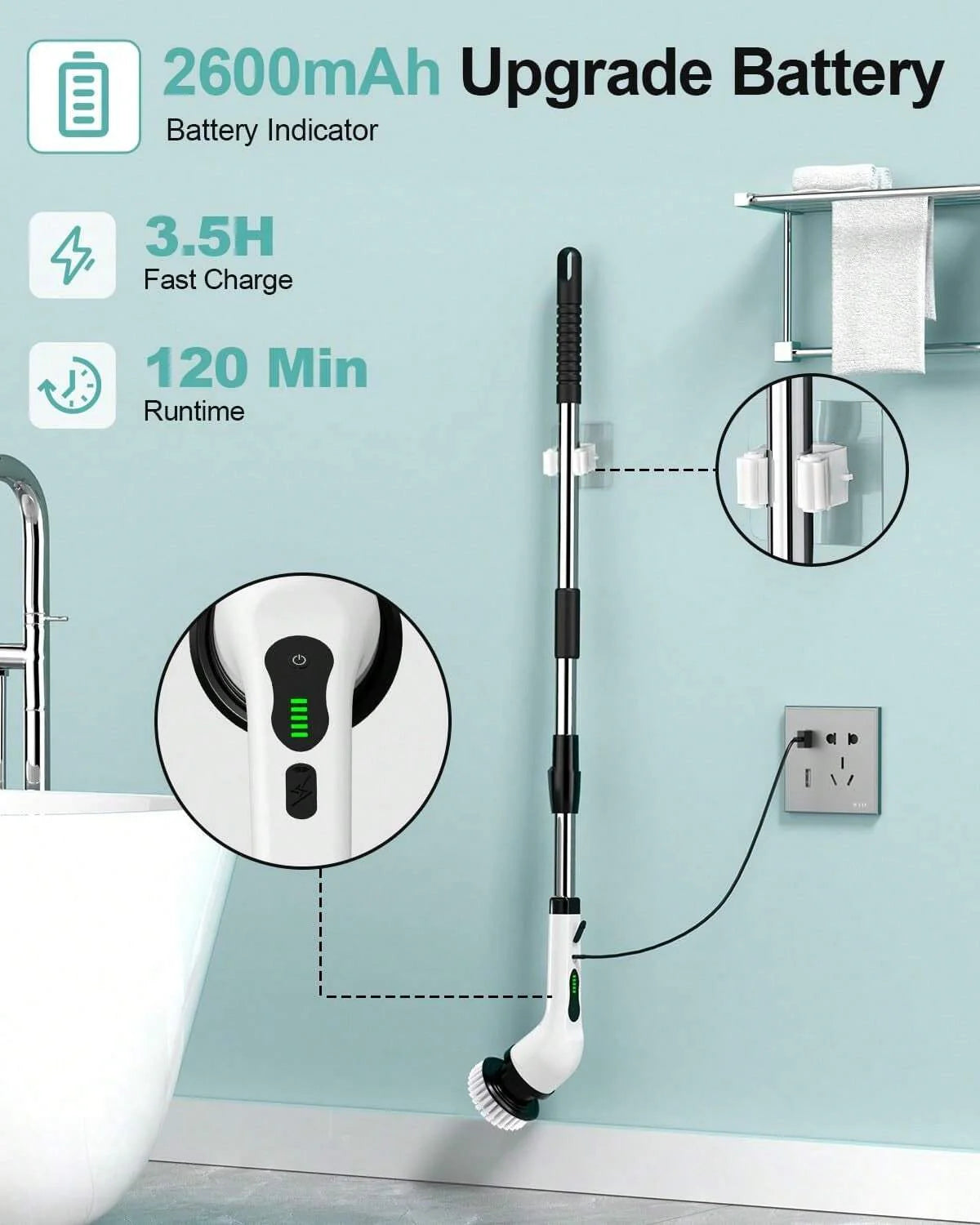 Cordless Electric Spin Scrubber