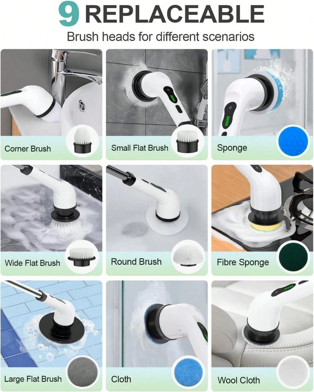 Cordless Electric Spin Scrubber
