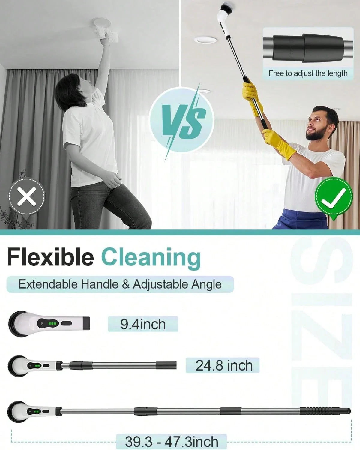 Cordless Electric Spin Scrubber