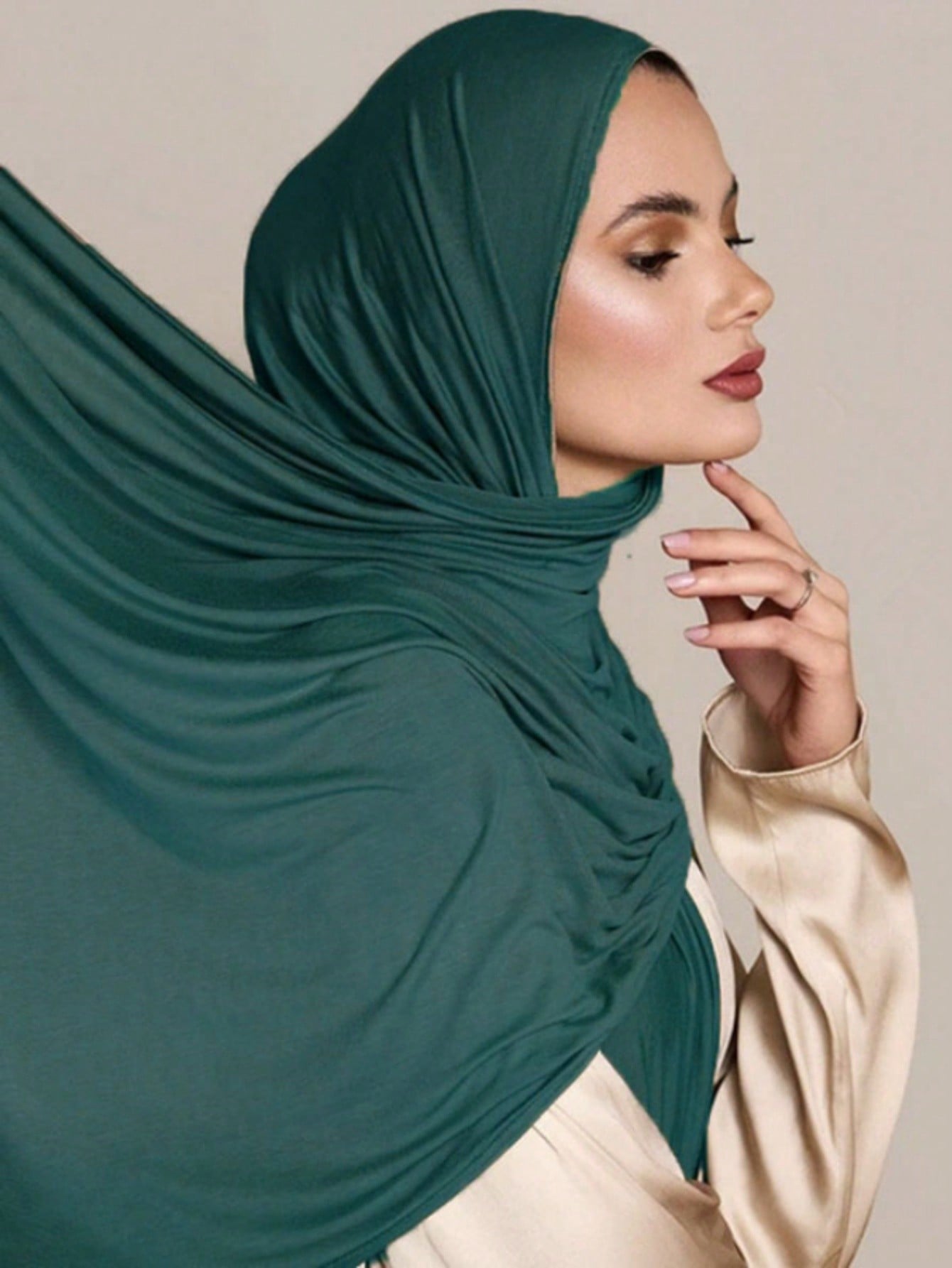 Plus Size Knitted Headscarf Shawl