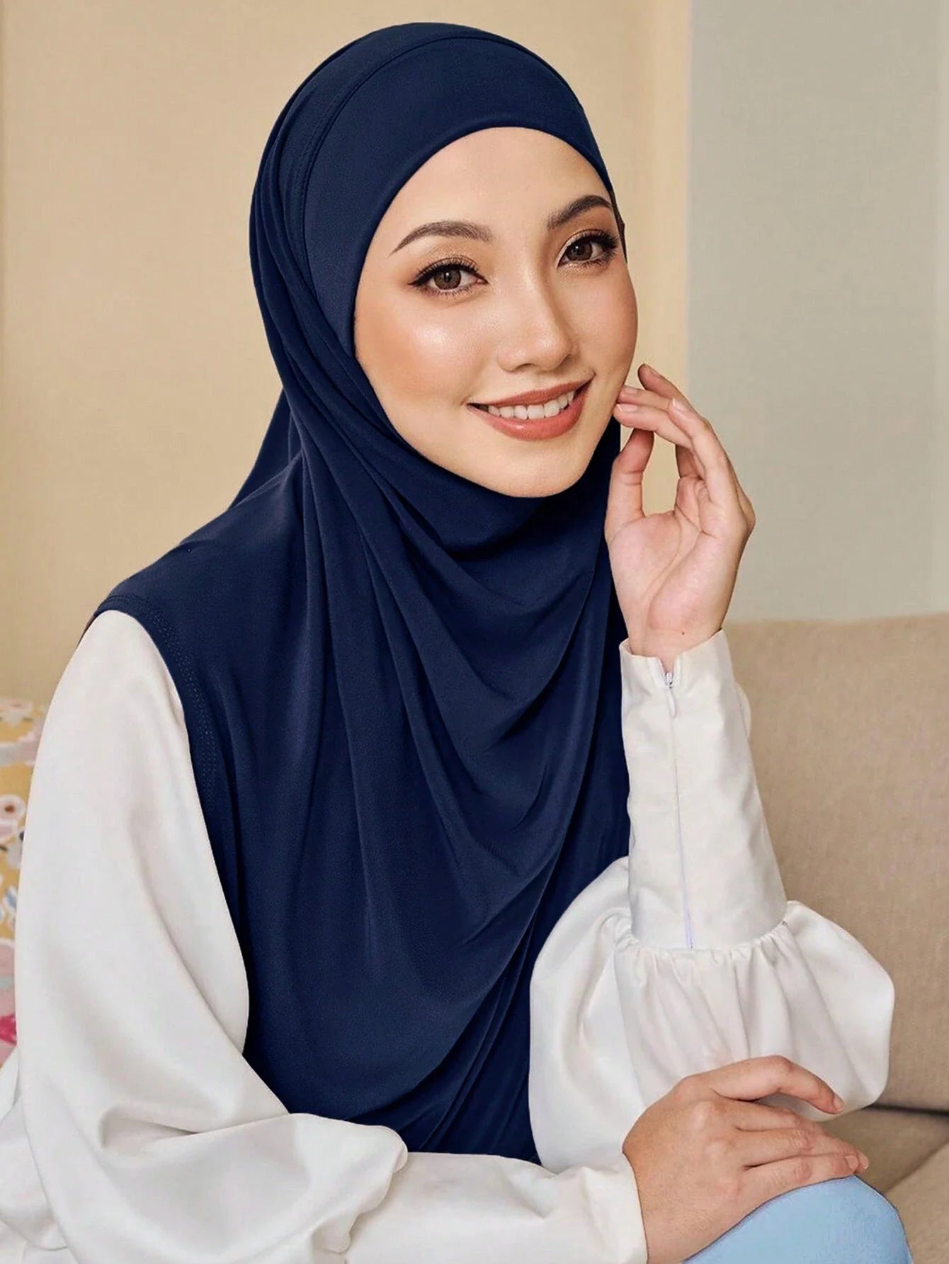 L Size Viscose Instant Hijab