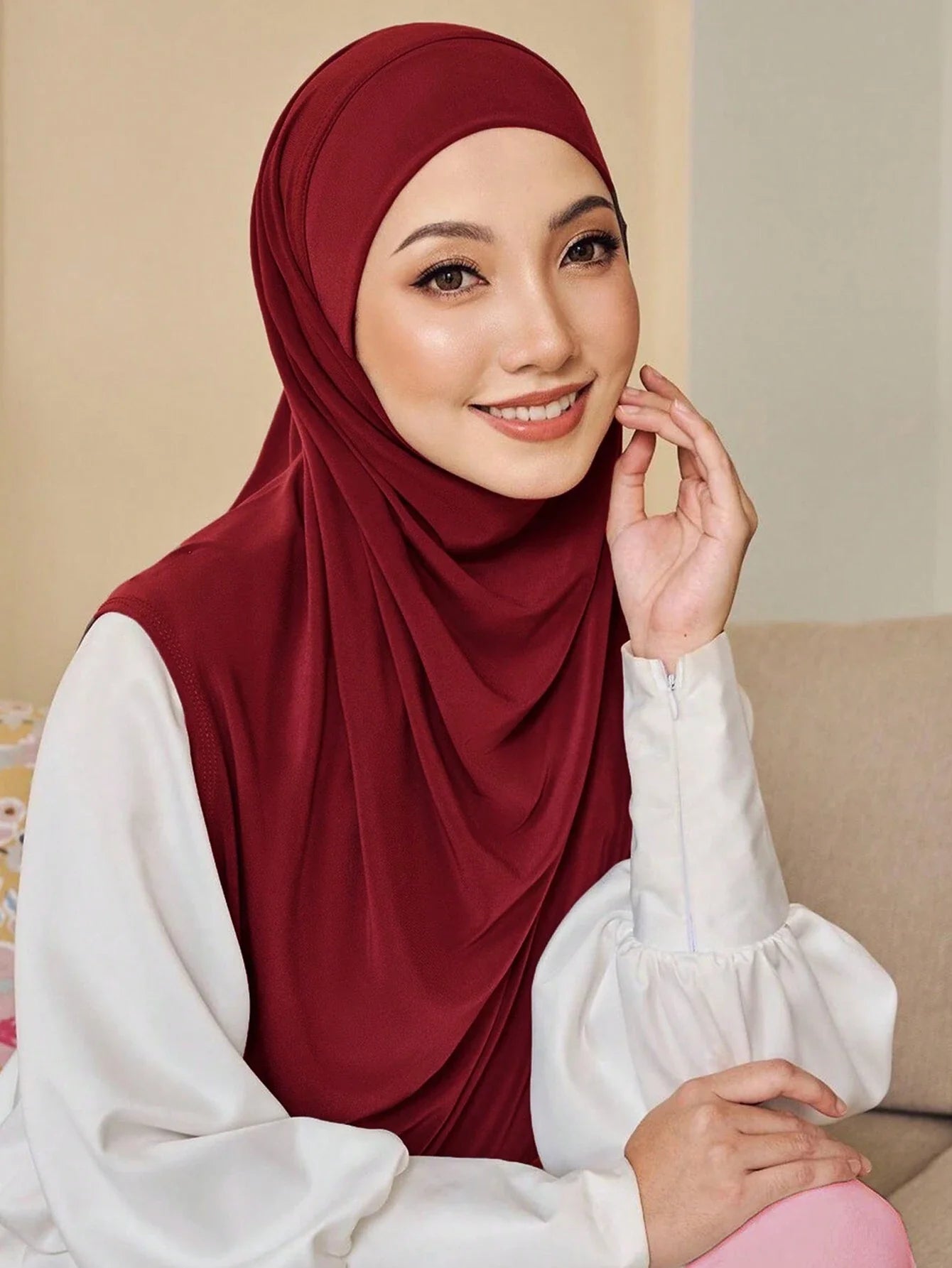L Size Viscose Instant Hijab